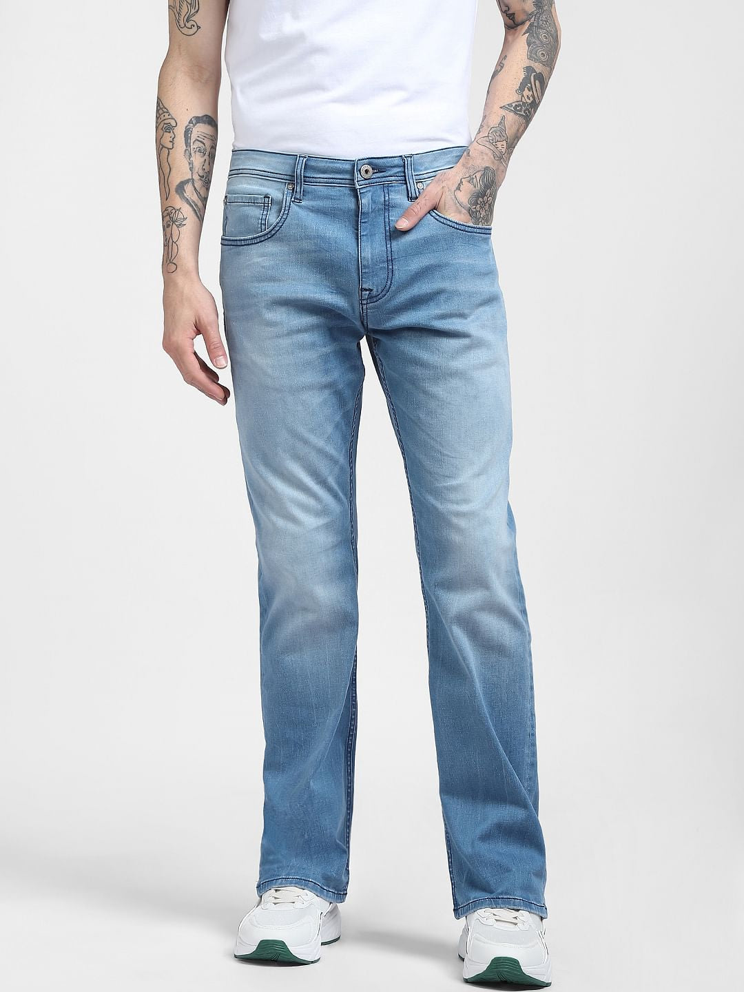 Blue High Rise Bootcut Jeans