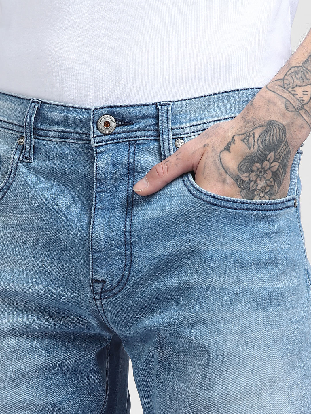 Blue High Rise Bootcut Jeans