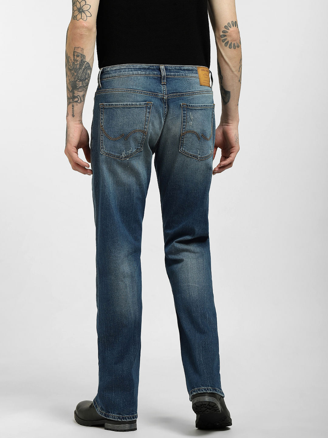 Blue High Rise Bootcut Jeans