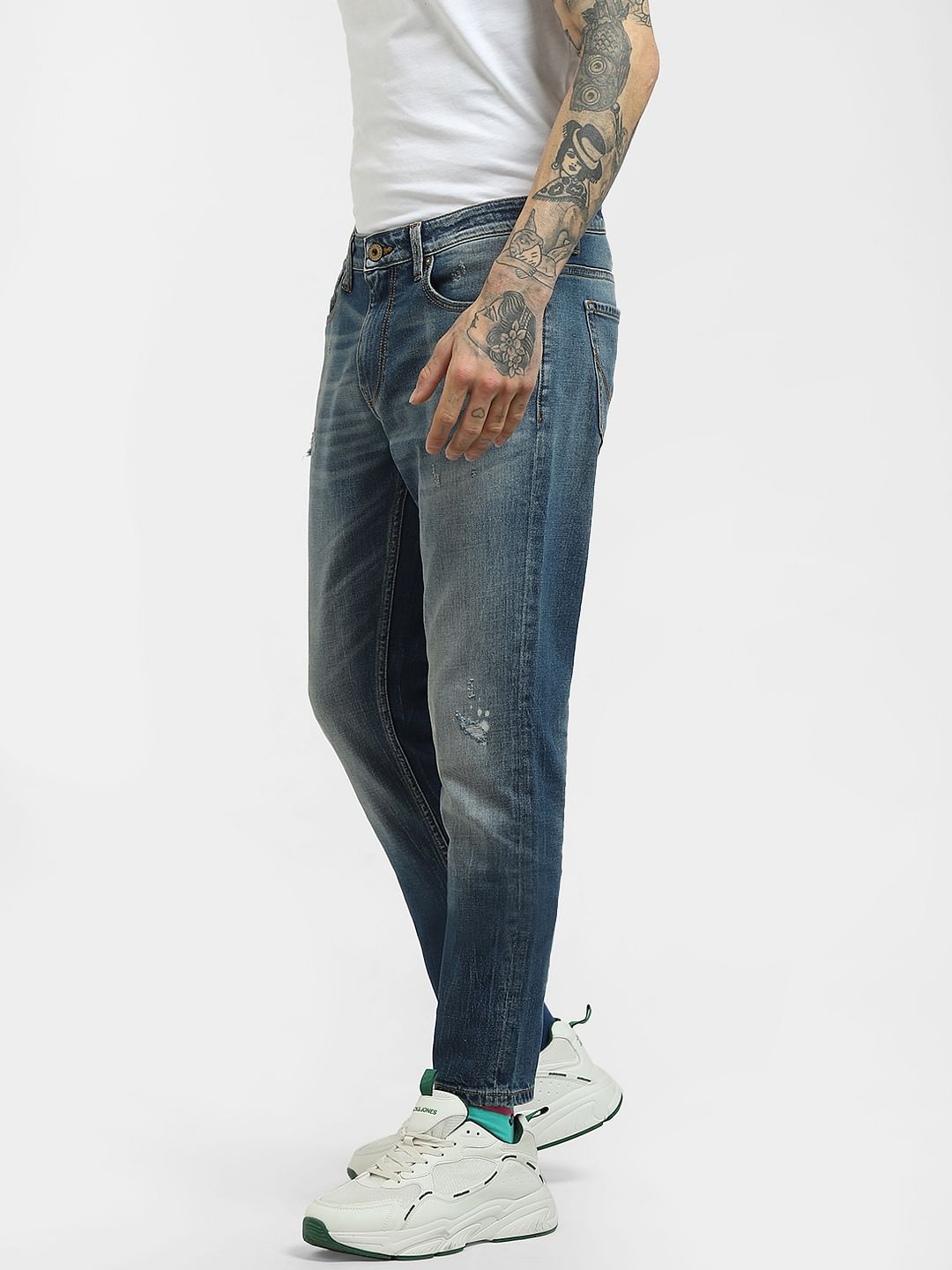 Blue Low Rise Glenn Slim Jeans