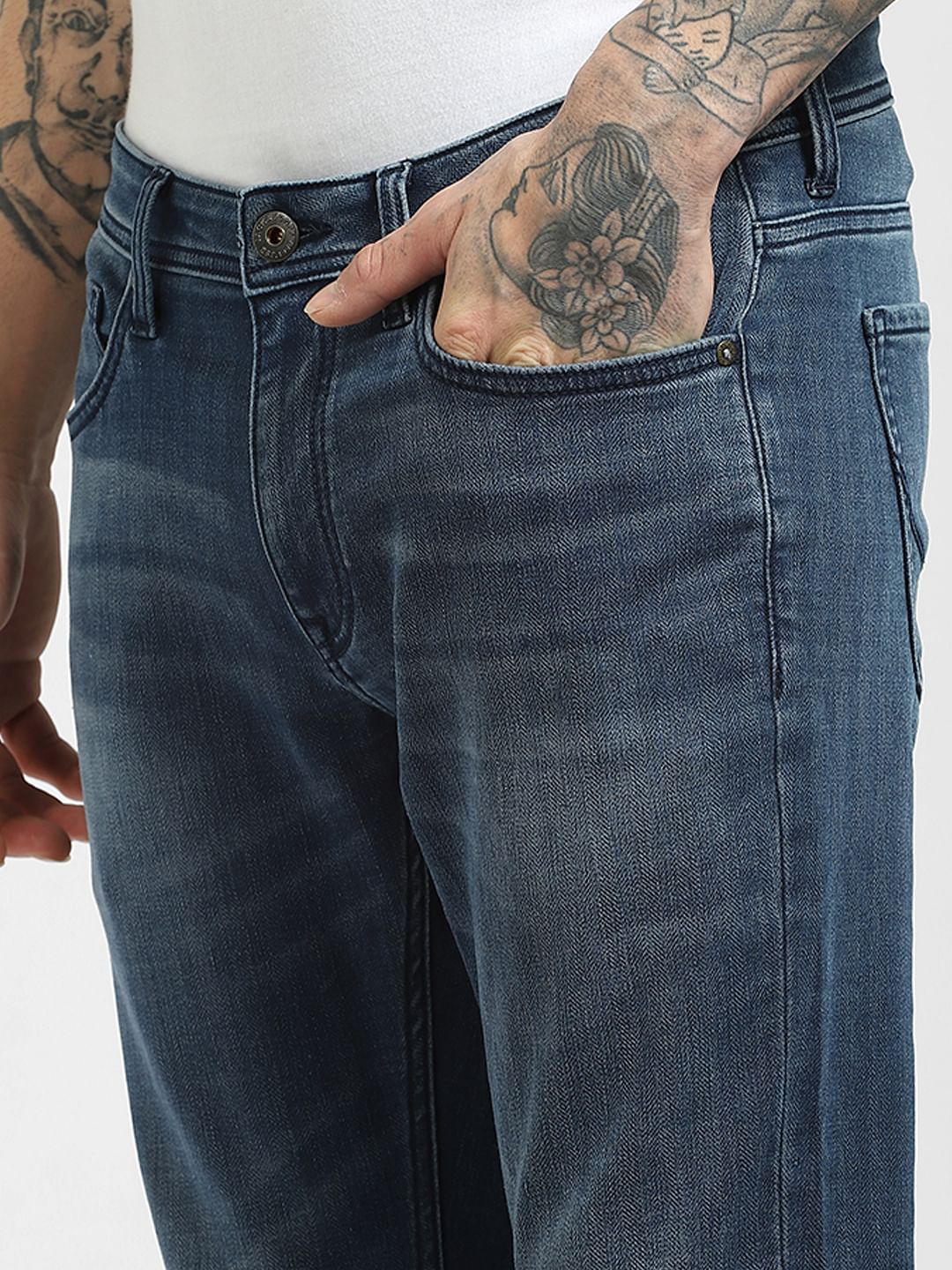 Blue Low Rise Liam Skinny Jeans