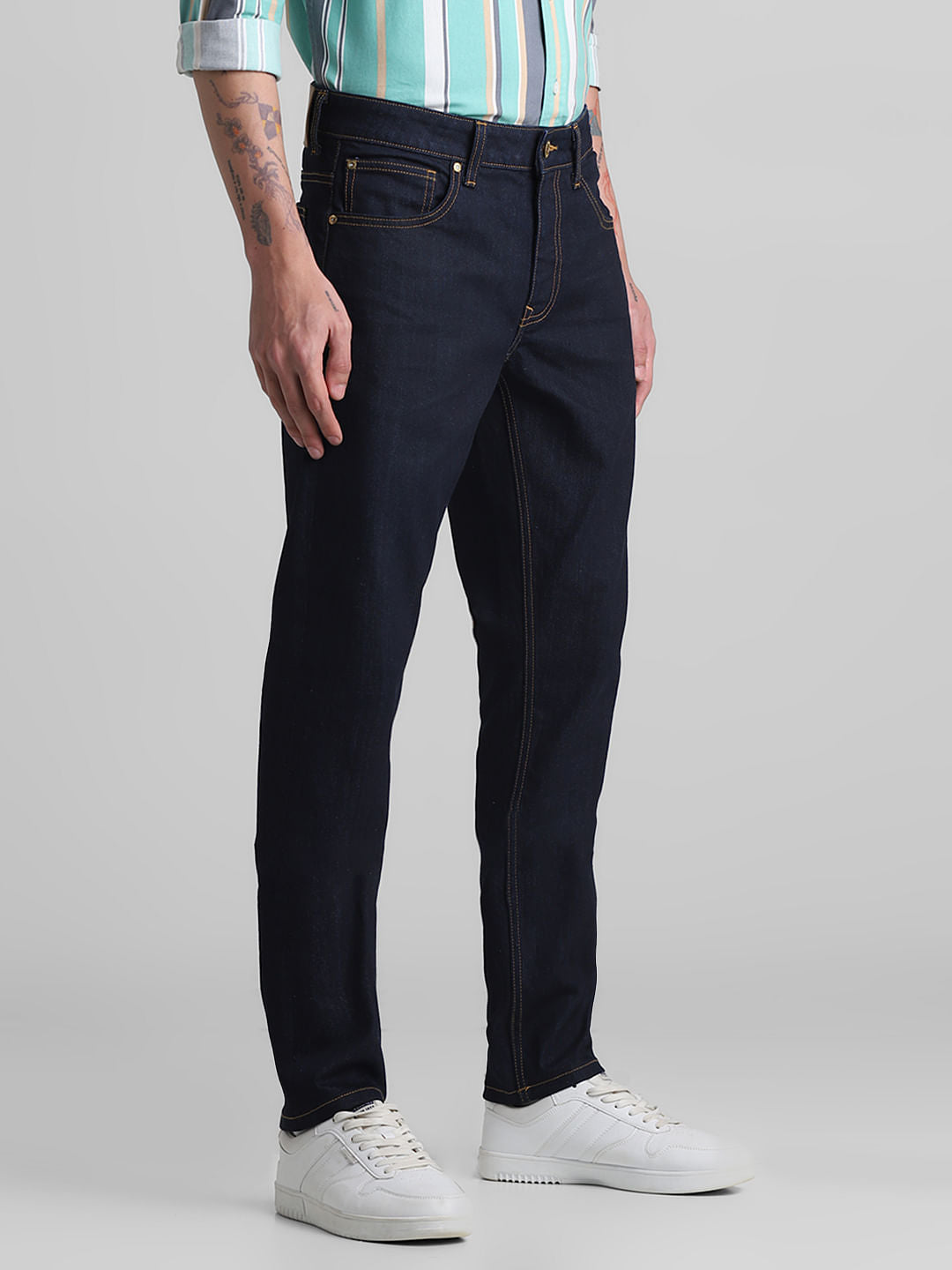 Dark Blue Low Rise Glenn Slim Fit Jeans
