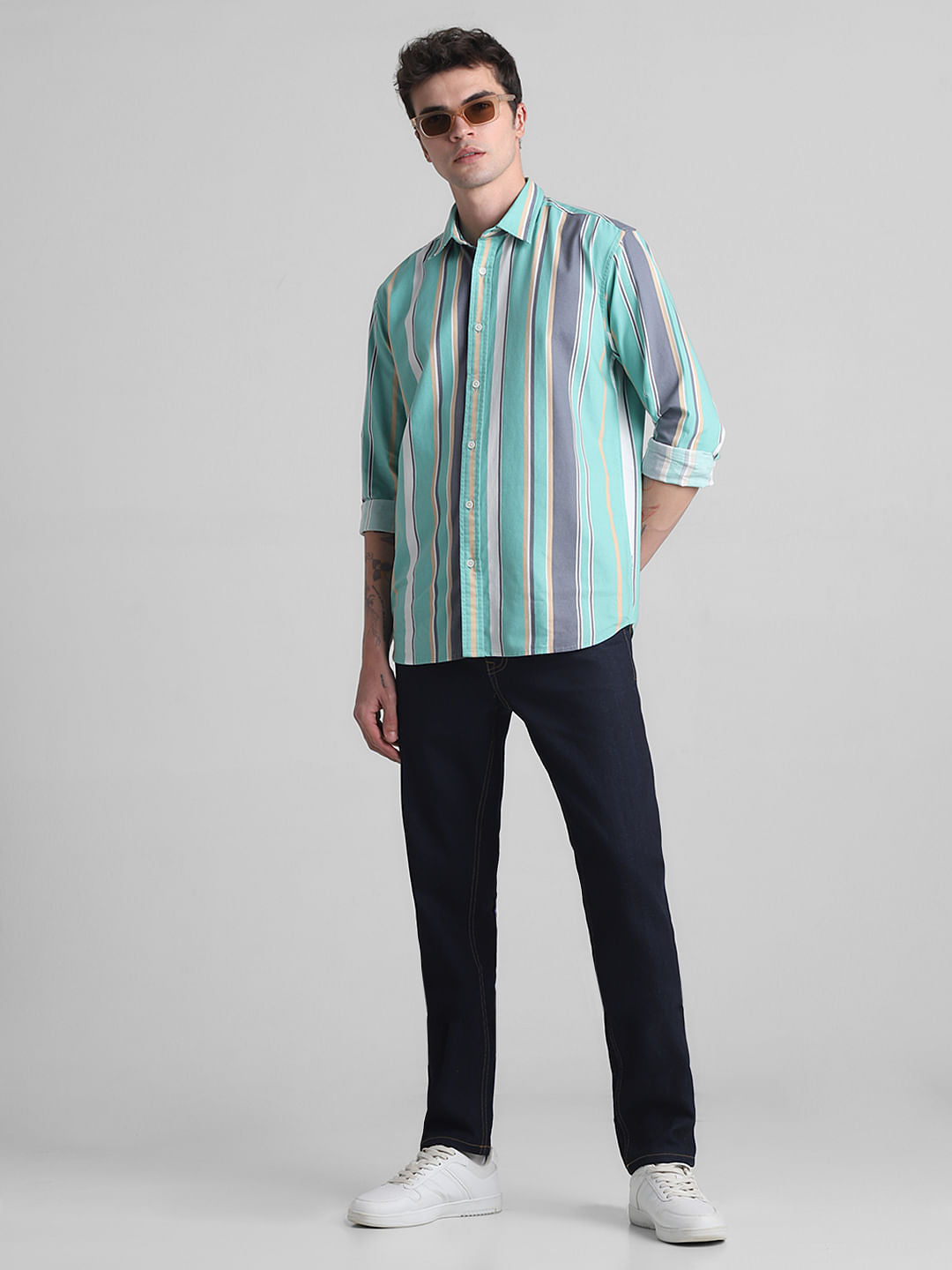 Dark Blue Low Rise Glenn Slim Fit Jeans