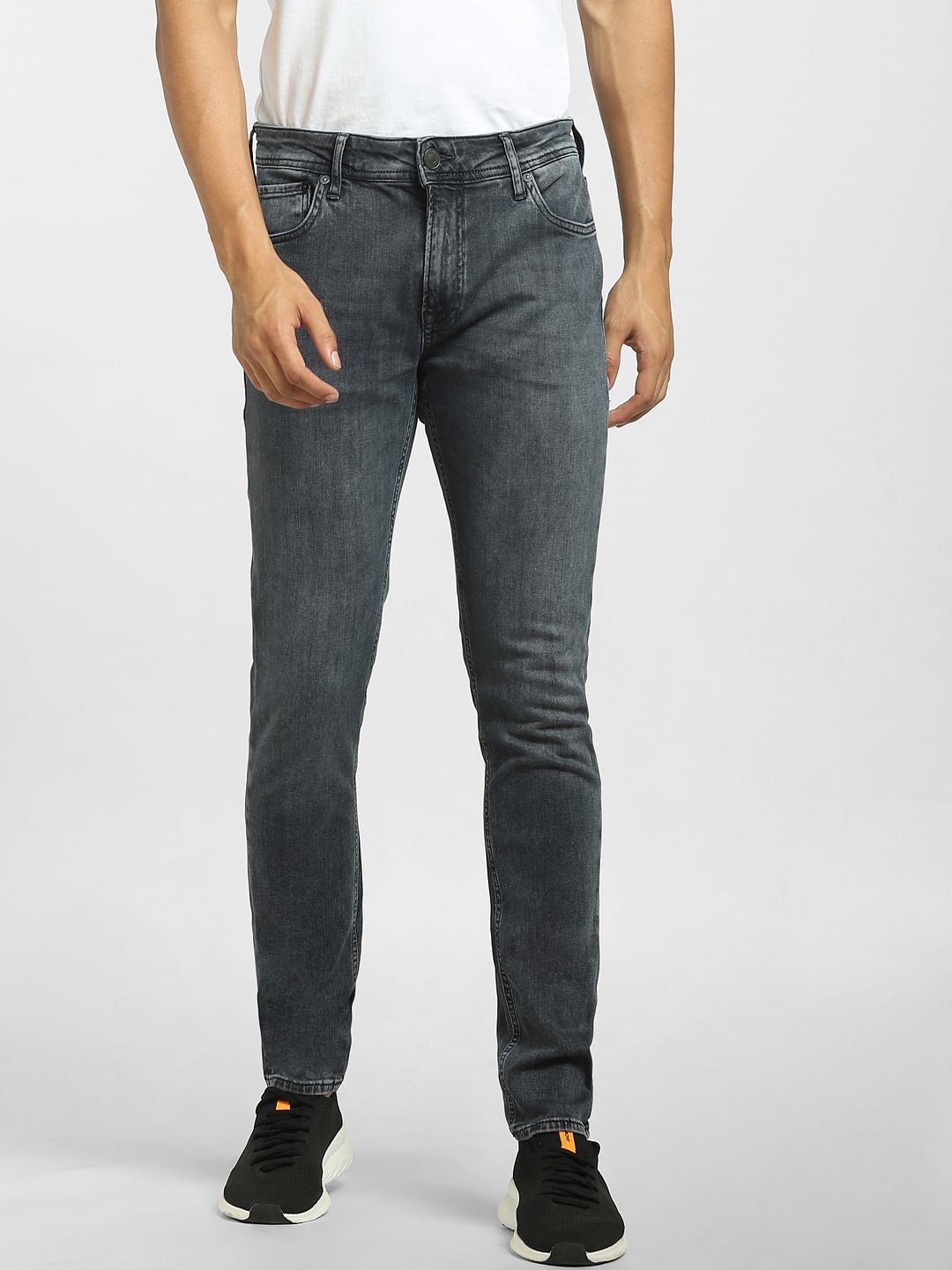 Dark Grey Low Rise Liam Skinny Jeans