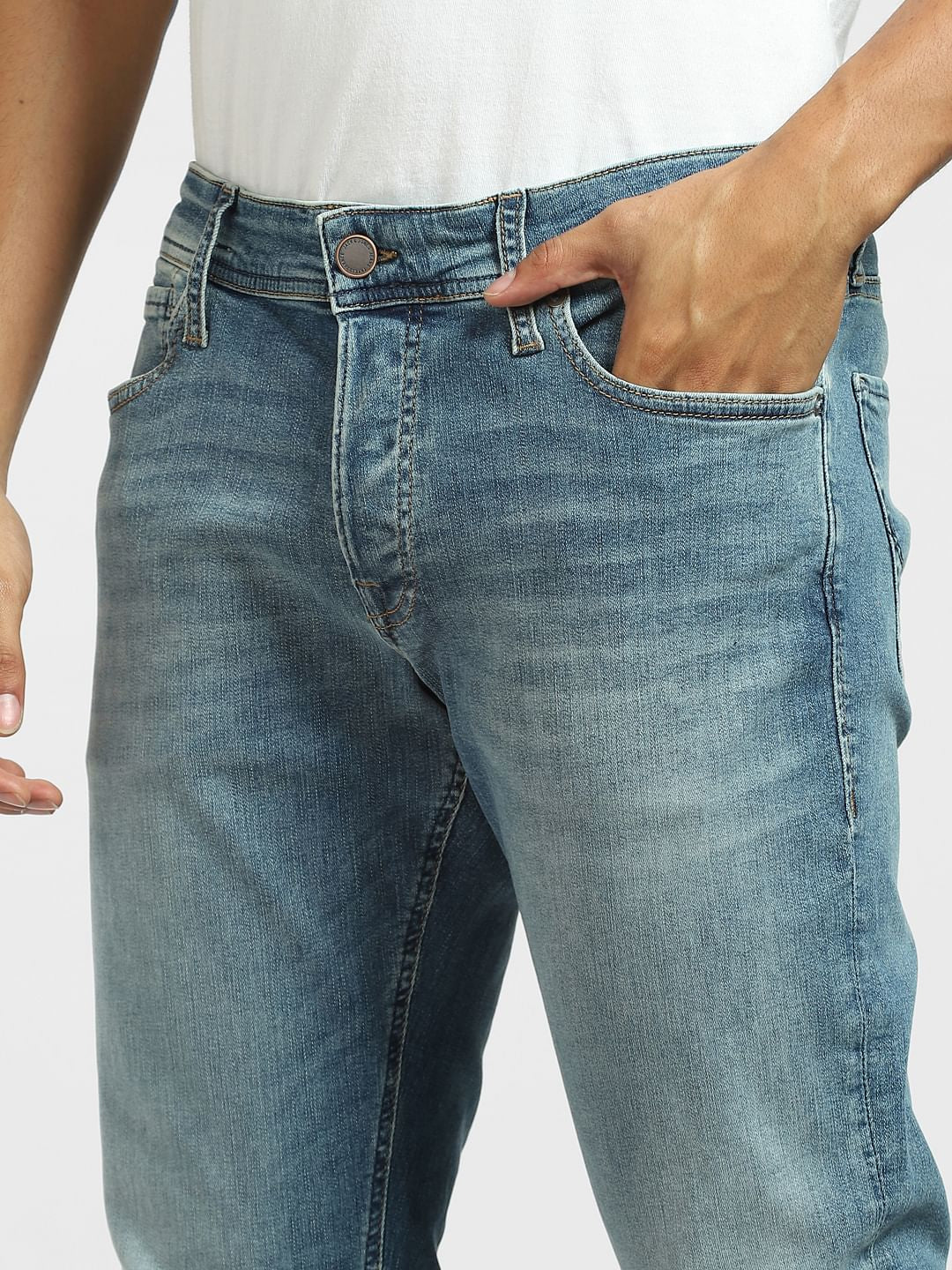 Light Blue Washed Glenn Slim Jeans