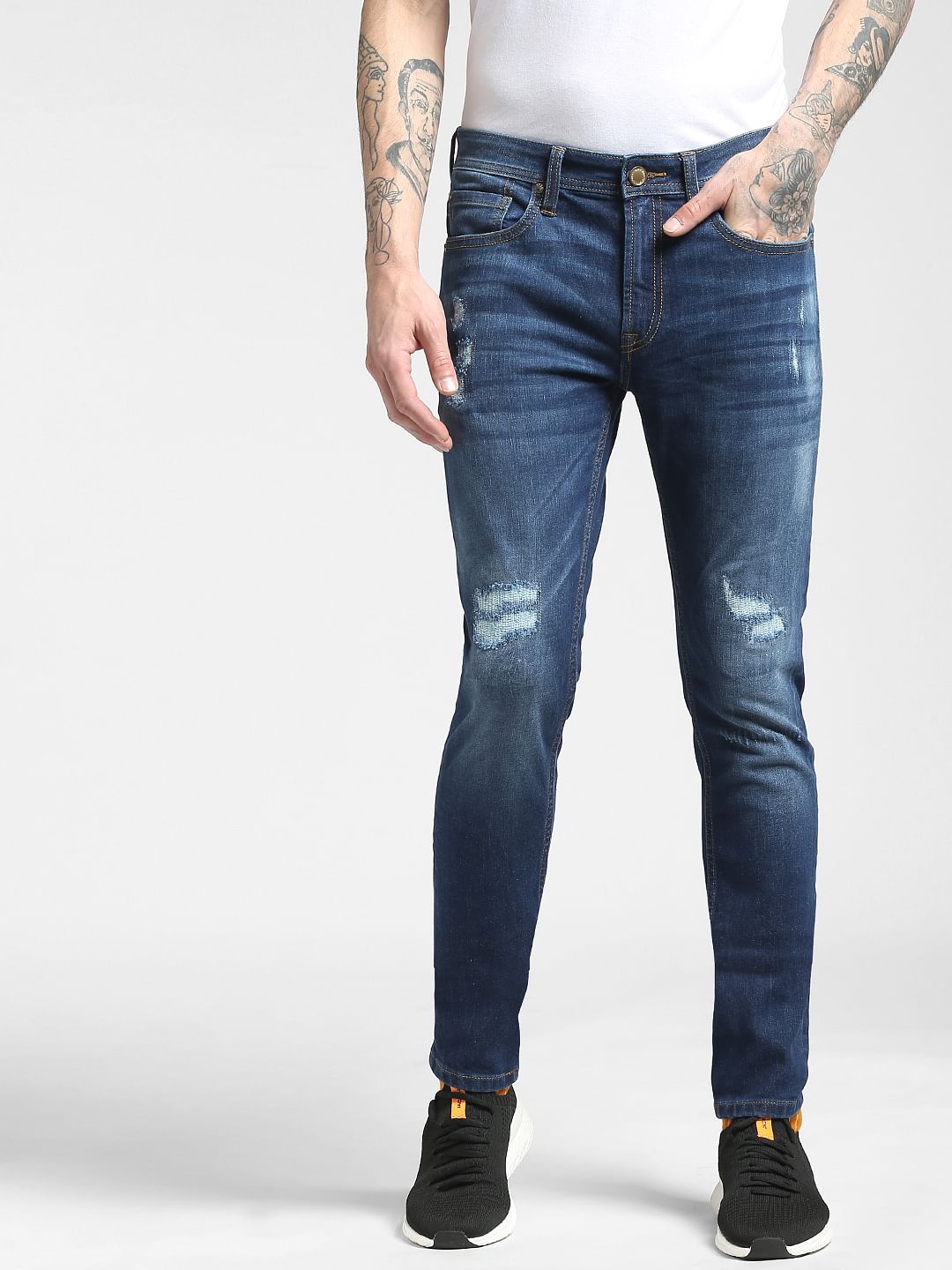Blue Low Rise Liam Skinny Jeans