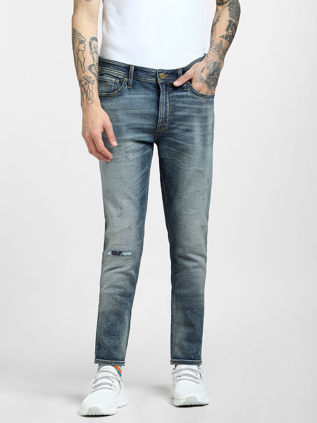 Blue Low Rise Liam Skinny Jeans