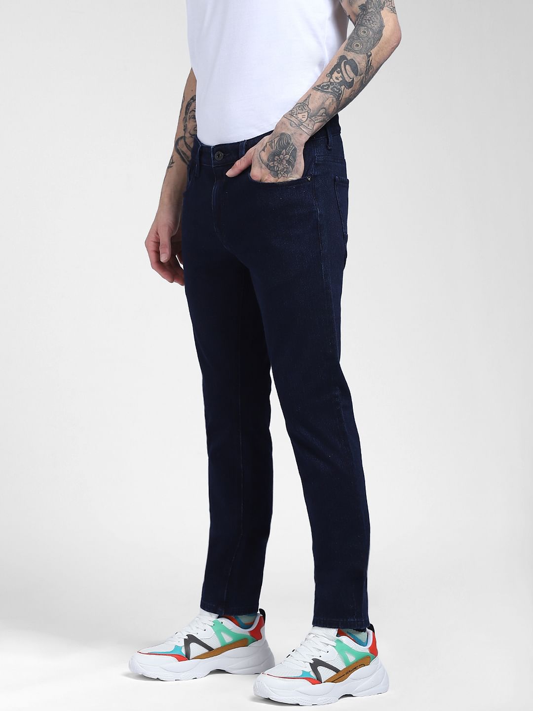 Dark Blue Low Rise Ben Skinny Jeans