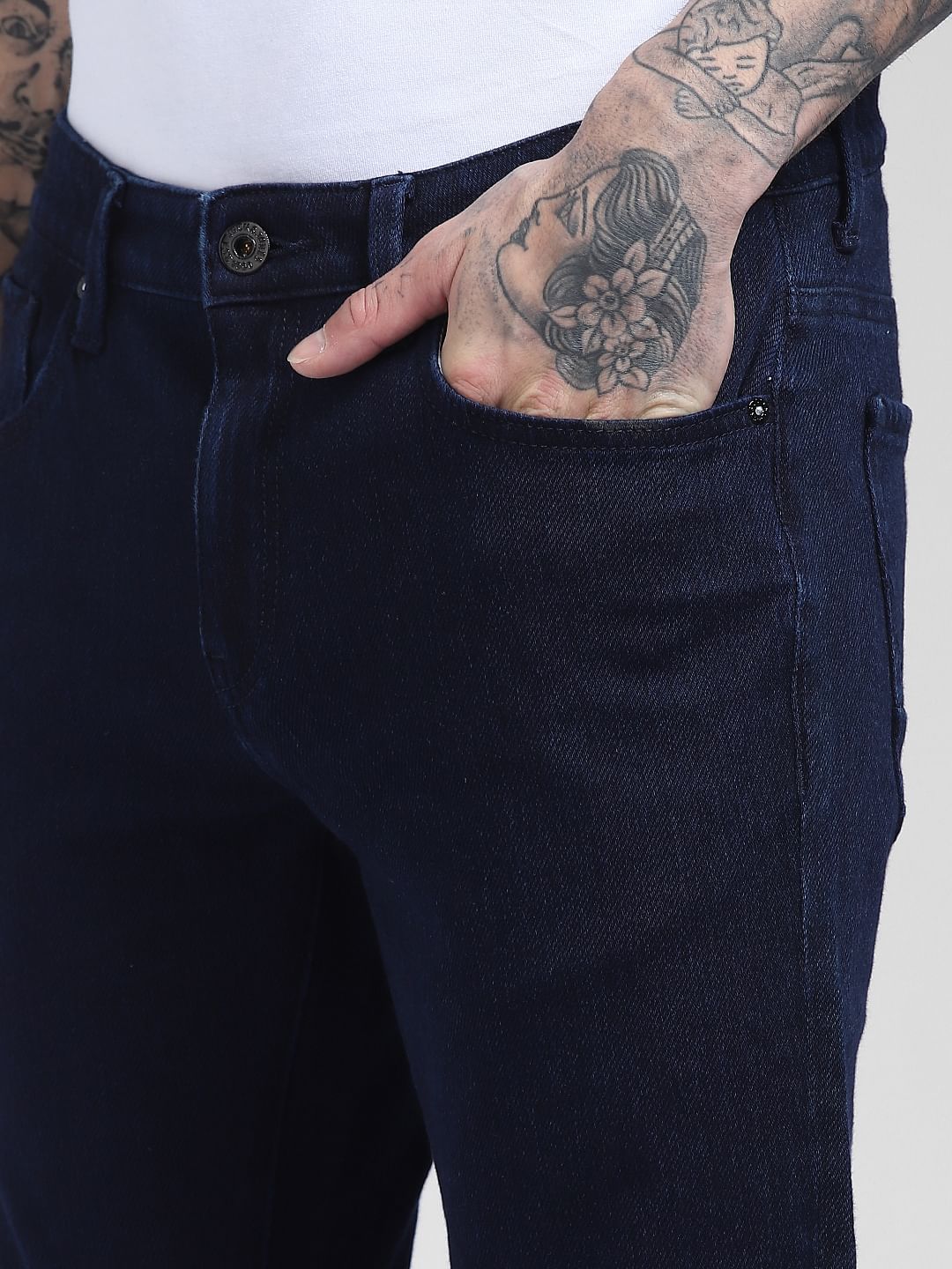 Dark Blue Low Rise Ben Skinny Jeans
