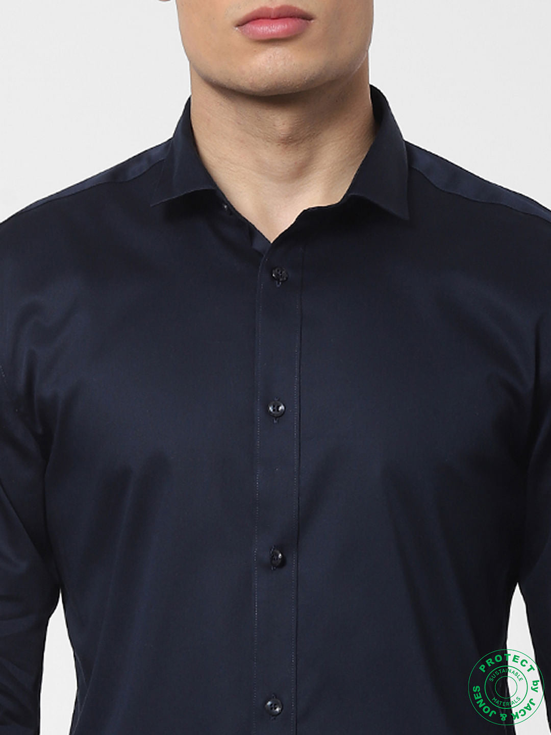 Navy Blue Full Sleeves Shirt