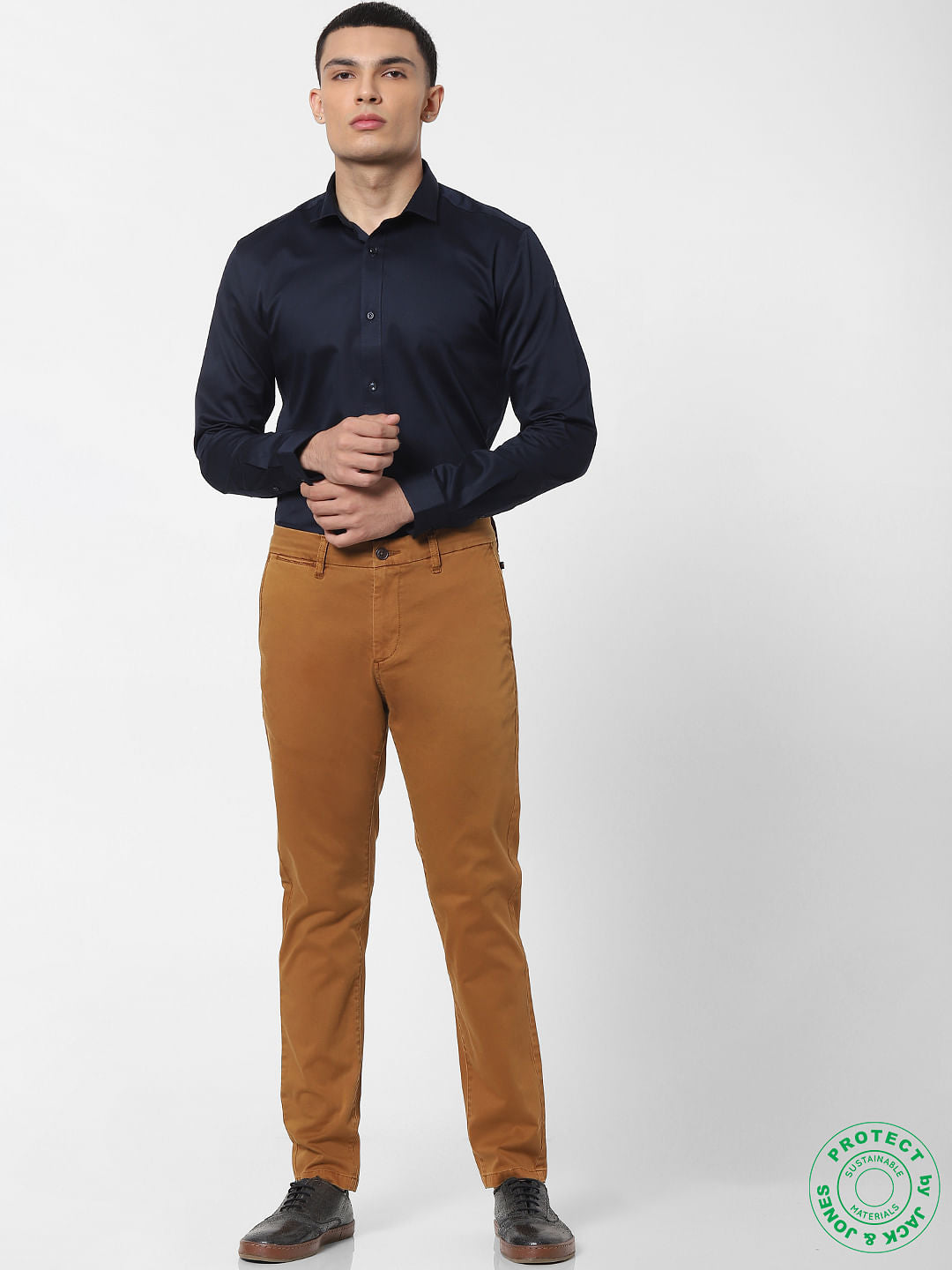Navy Blue Full Sleeves Shirt