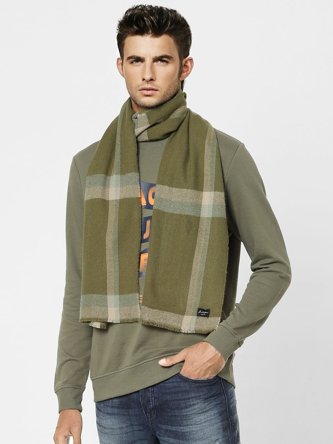 Green Checkered Scarf