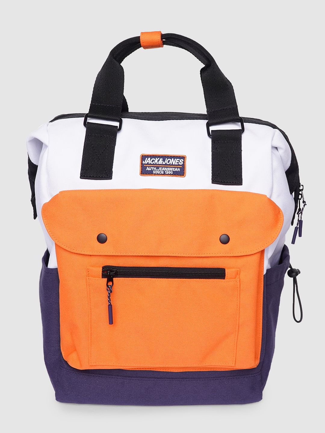 Orange Colourblocked Backpack - ONE