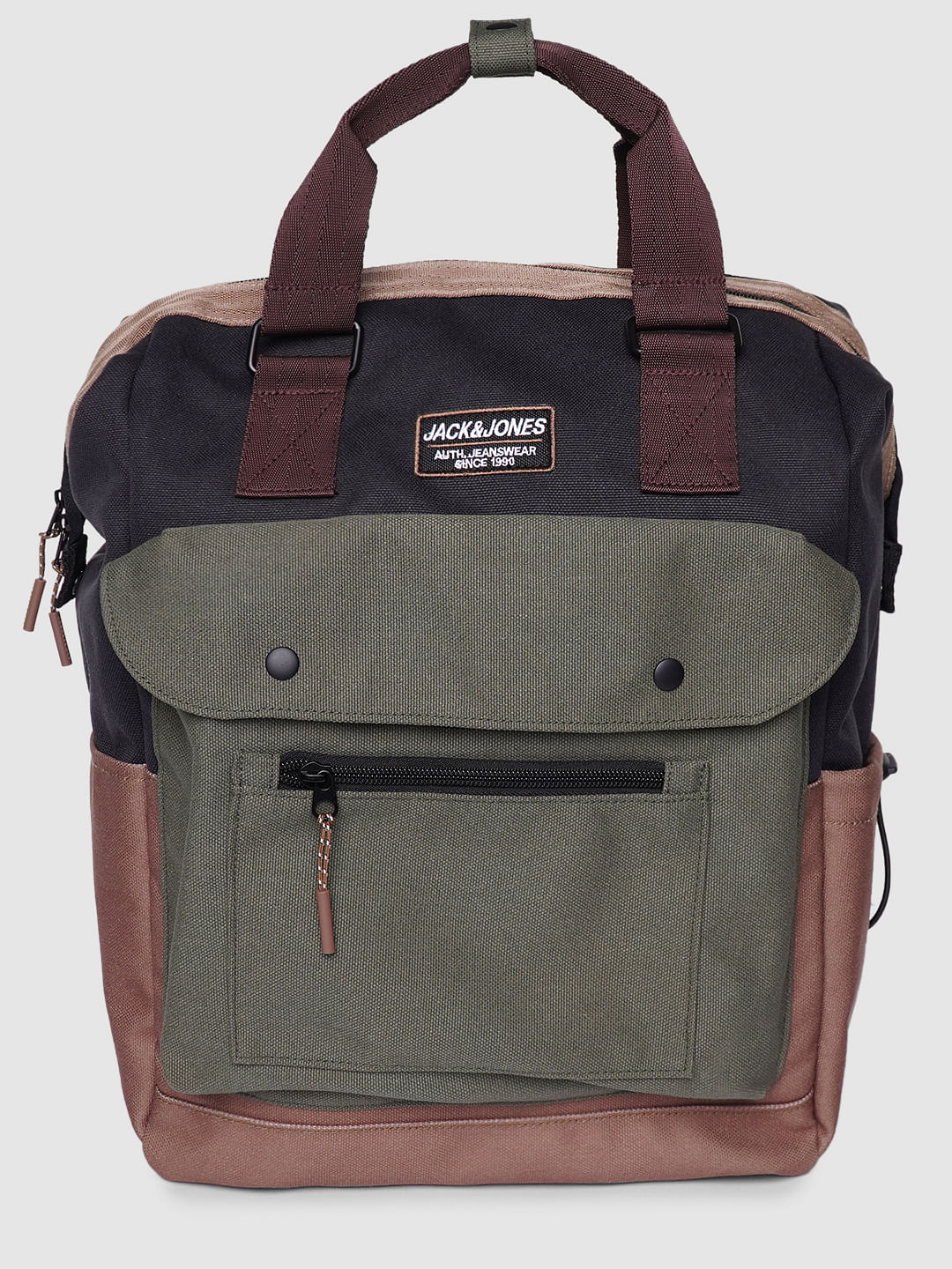 Faded Pink Colourblocked Backpack - ONE