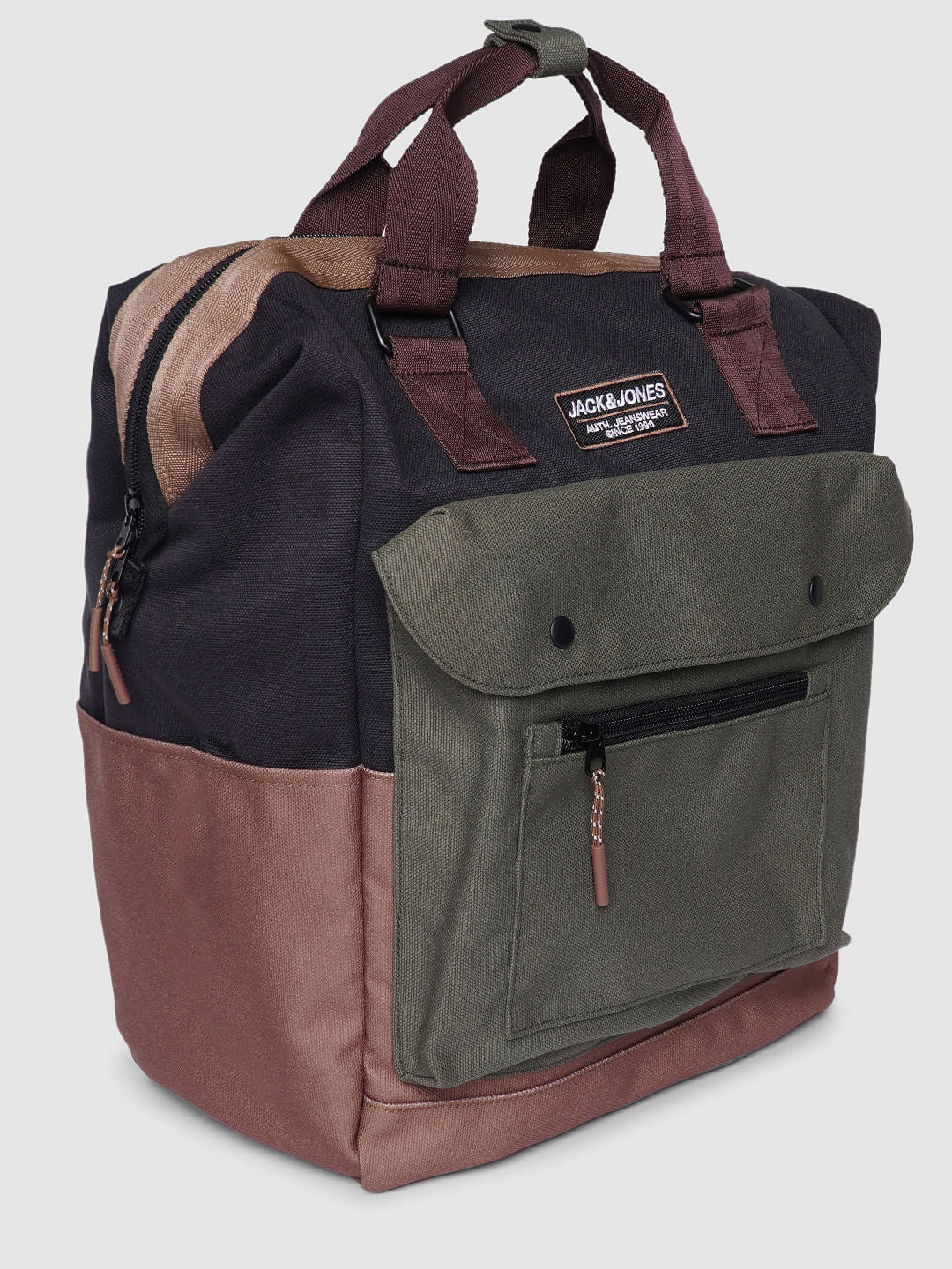 Faded Pink Colourblocked Backpack
