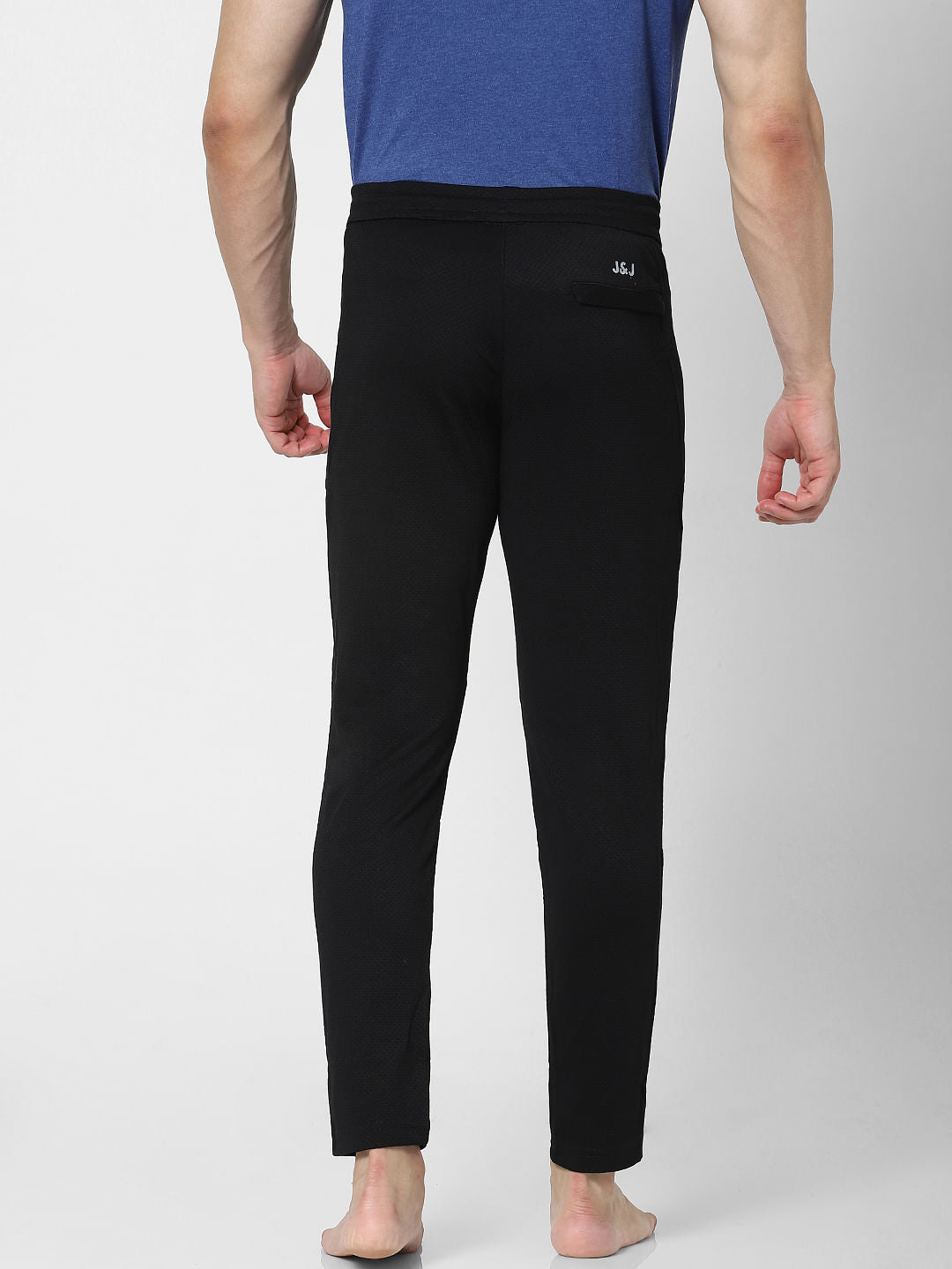 Black Mid Rise Trackpants