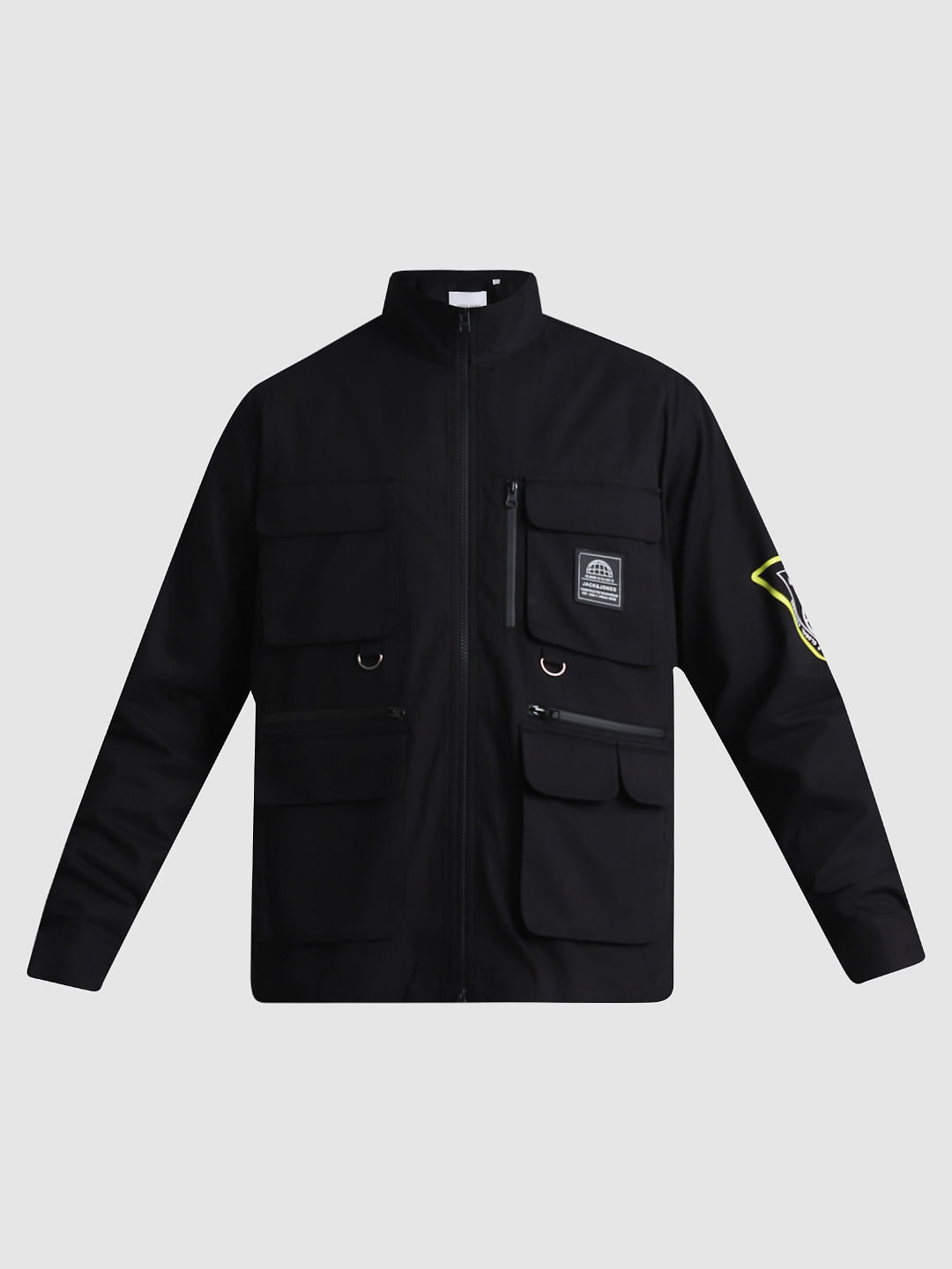 Black Printed Oversized Shirt