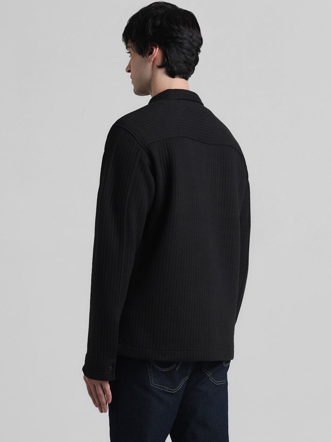 Black Oversized Knitted Shirt
