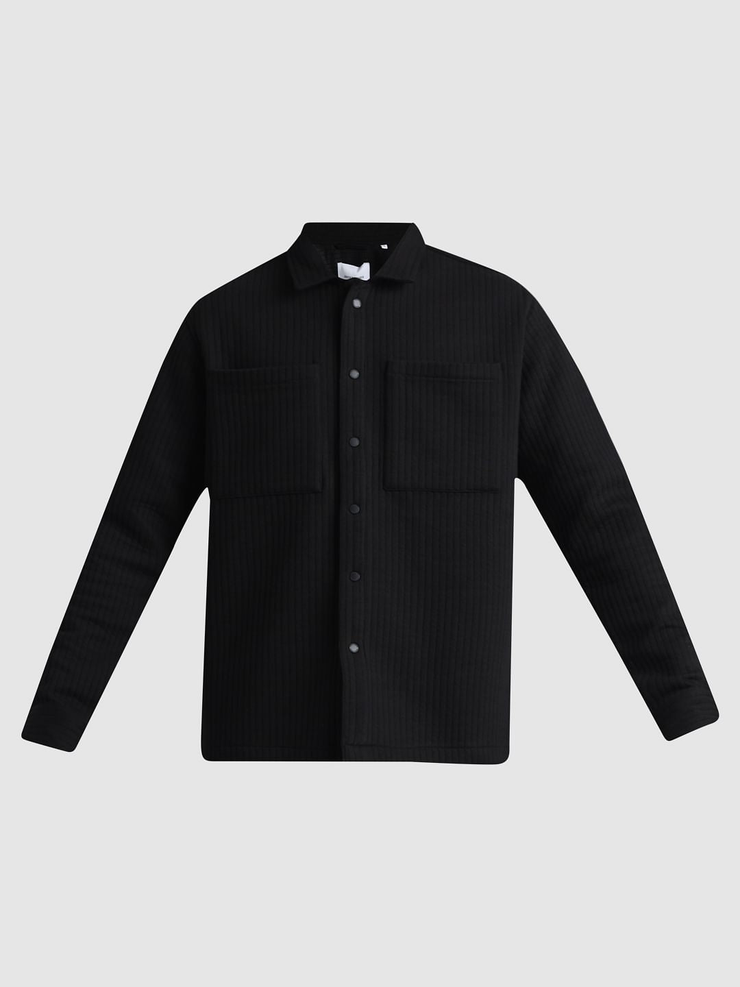 Black Oversized Knitted Shirt