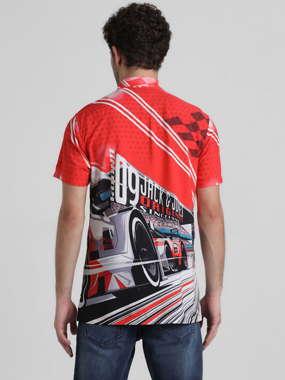 URBAN RACERS by JACK&JONES RED SPEED RACER PRINT SHIRT