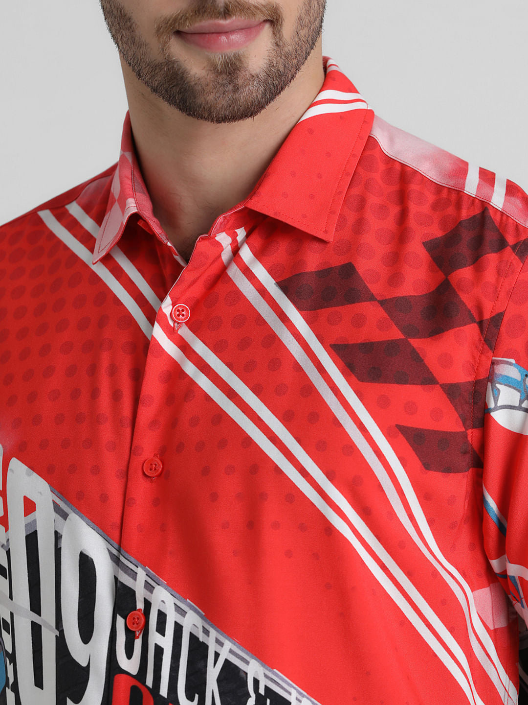 URBAN RACERS by JACK&JONES RED SPEED RACER PRINT SHIRT
