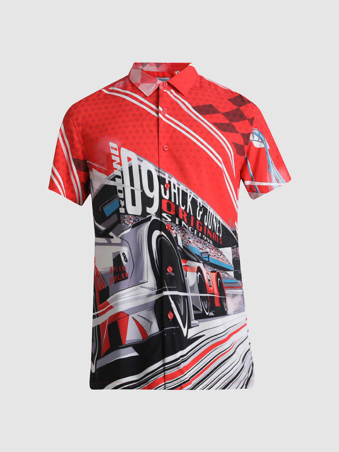 URBAN RACERS by JACK&JONES RED SPEED RACER PRINT SHIRT