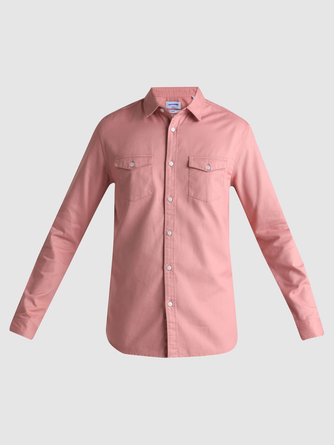 Pink Full Sleeves Solid Shirt