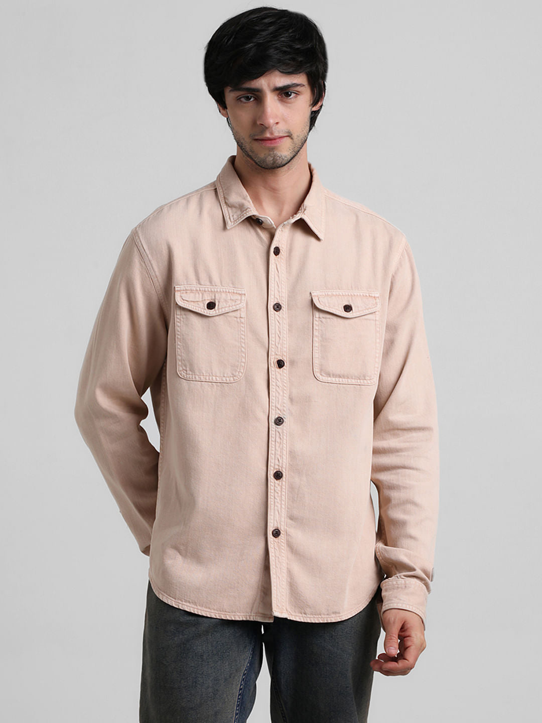 Pink Overdyed Oversized Shirt