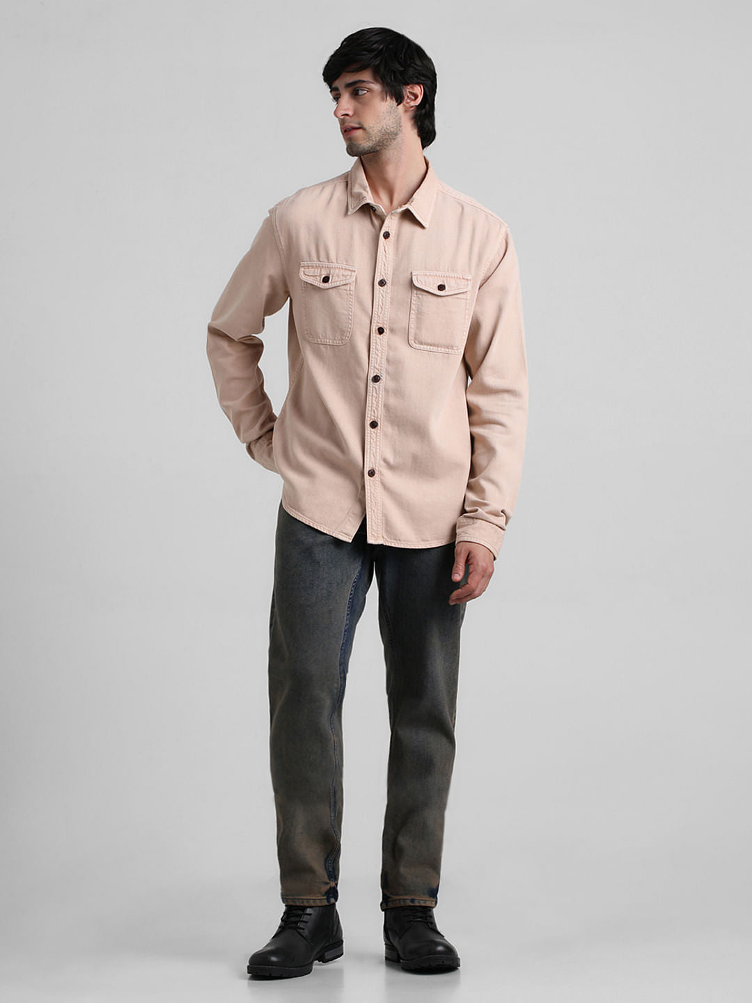 Pink Overdyed Oversized Shirt