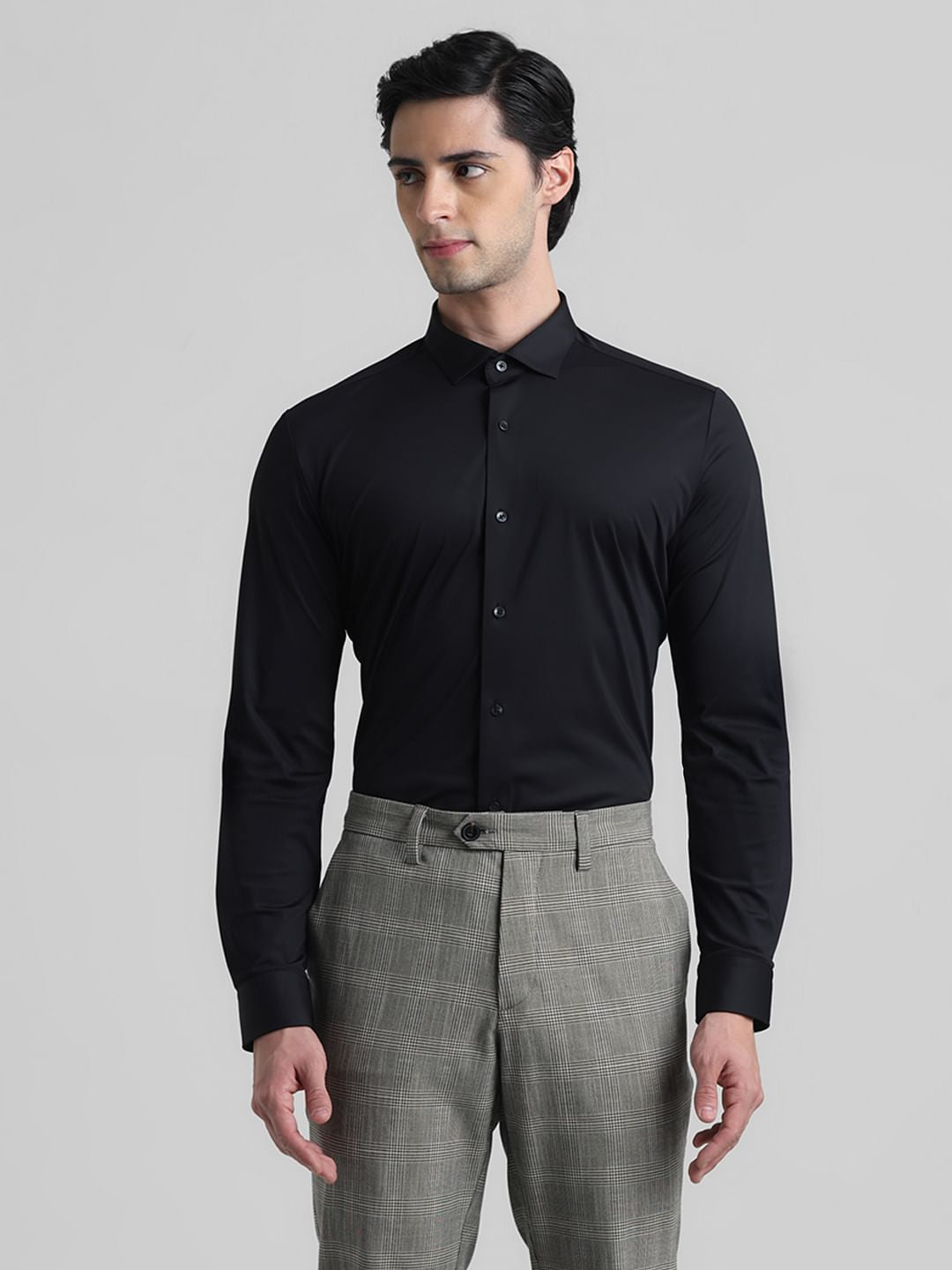 Black Slim Fit Formal Shirt