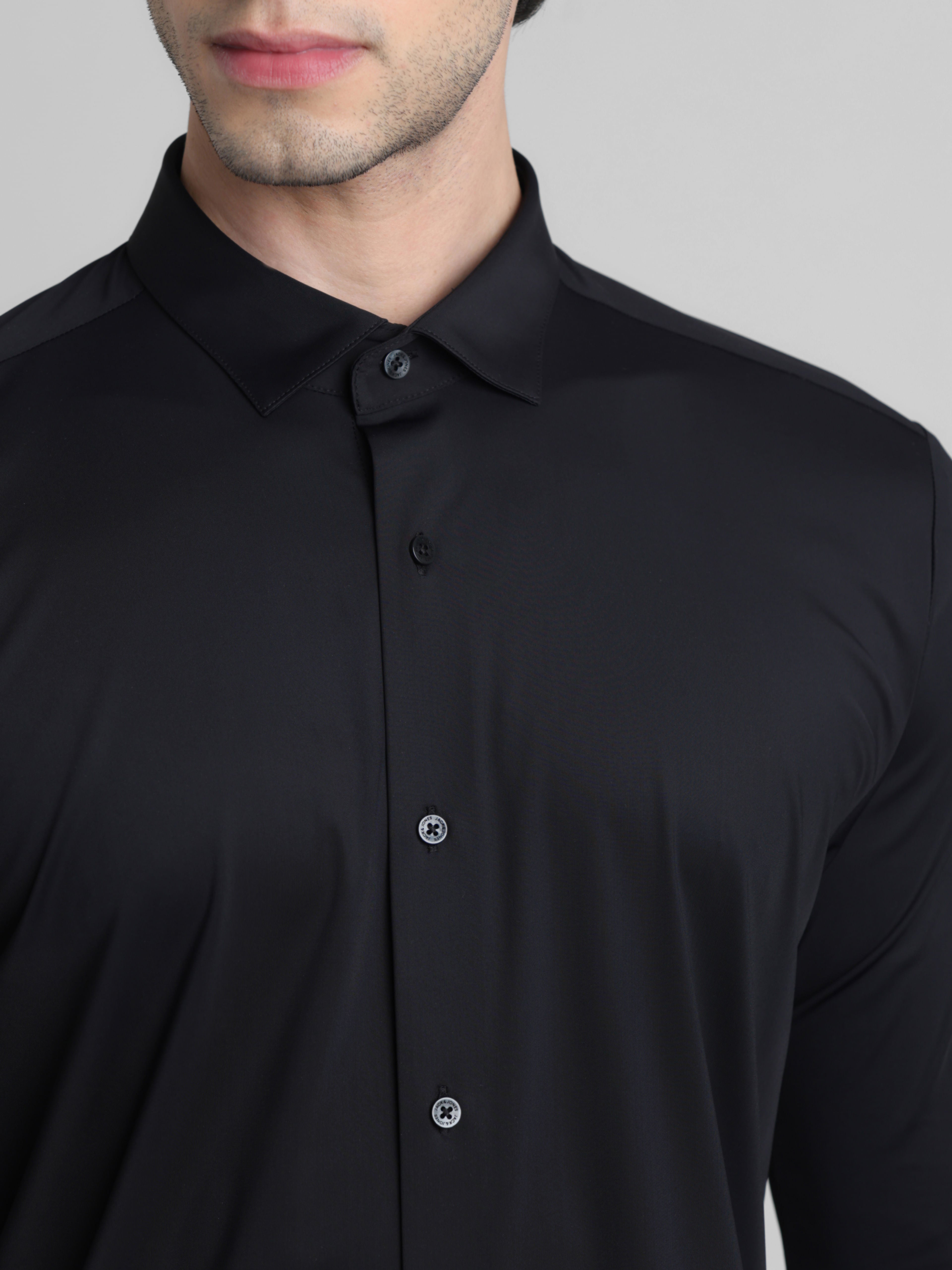 Black Slim Fit Formal Shirt