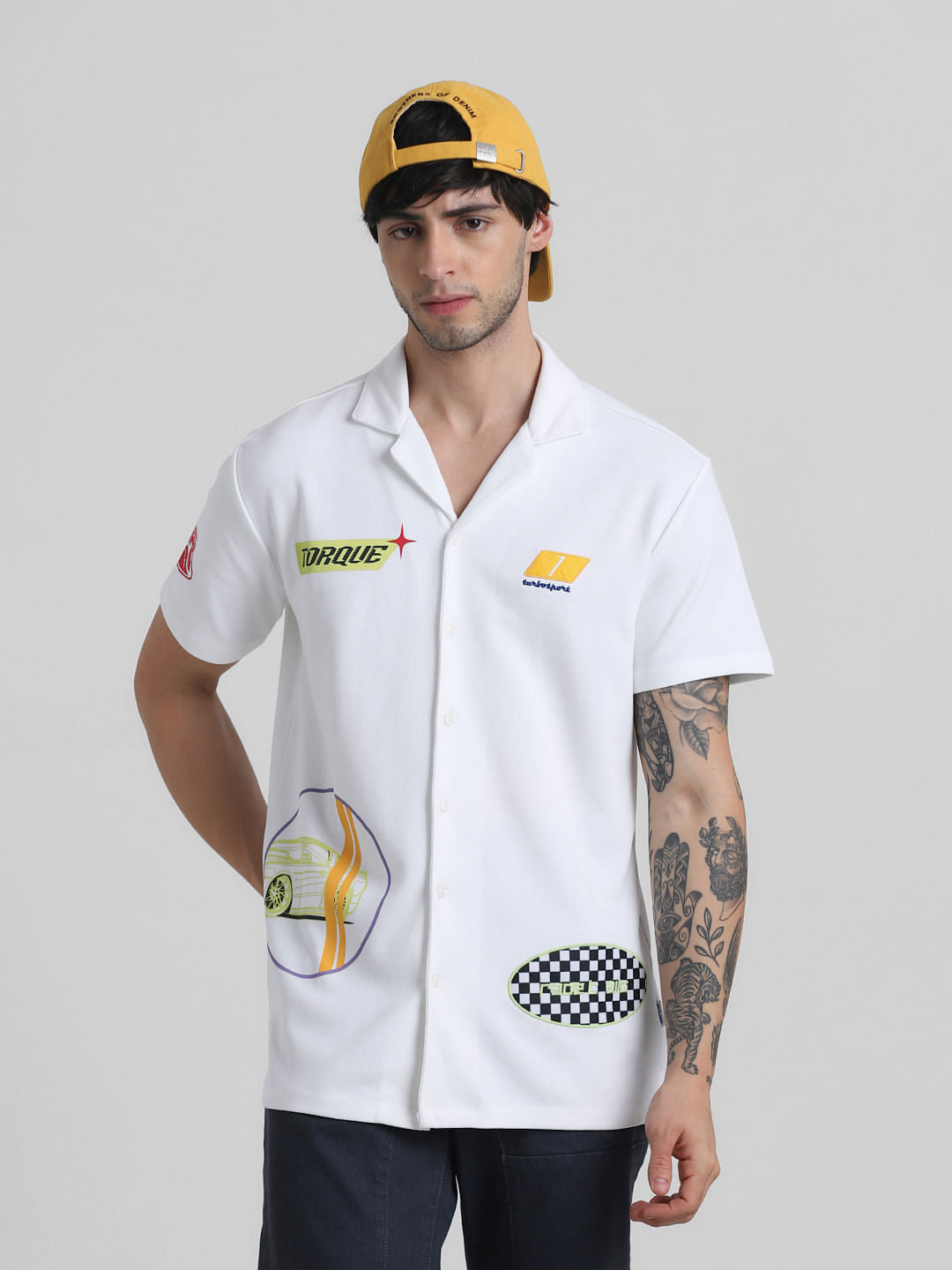 URBAN RACERS by White Short Sleeves Shirt - S