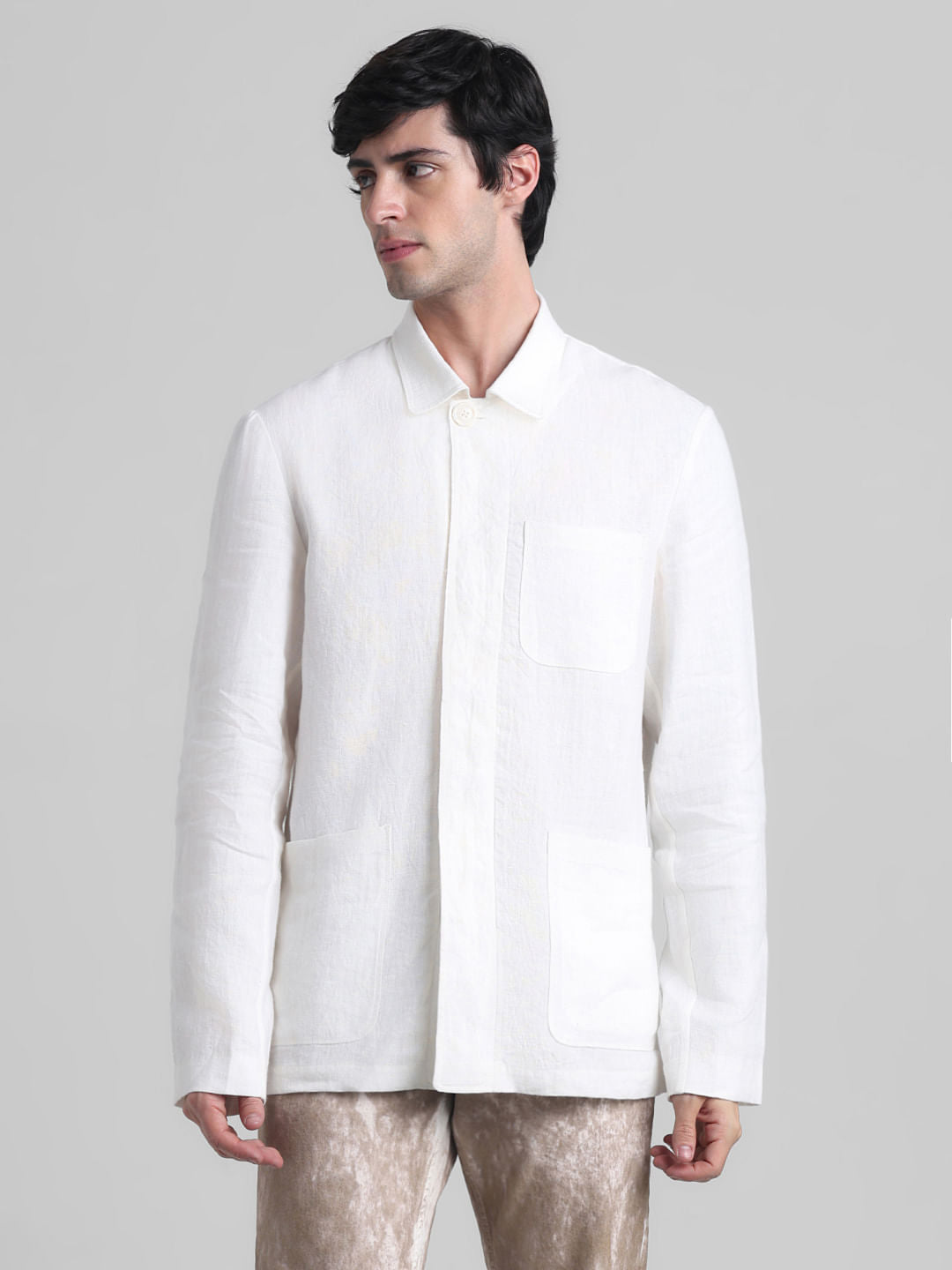 White Linen Oversized Shirt