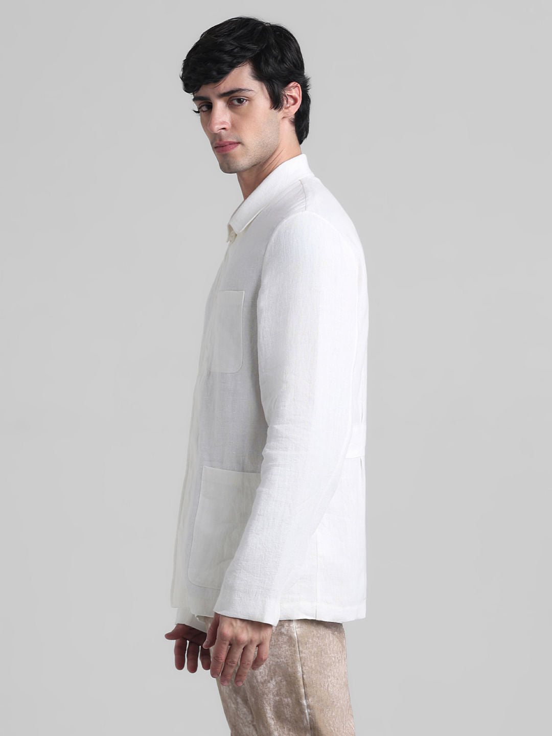 White Linen Oversized Shirt