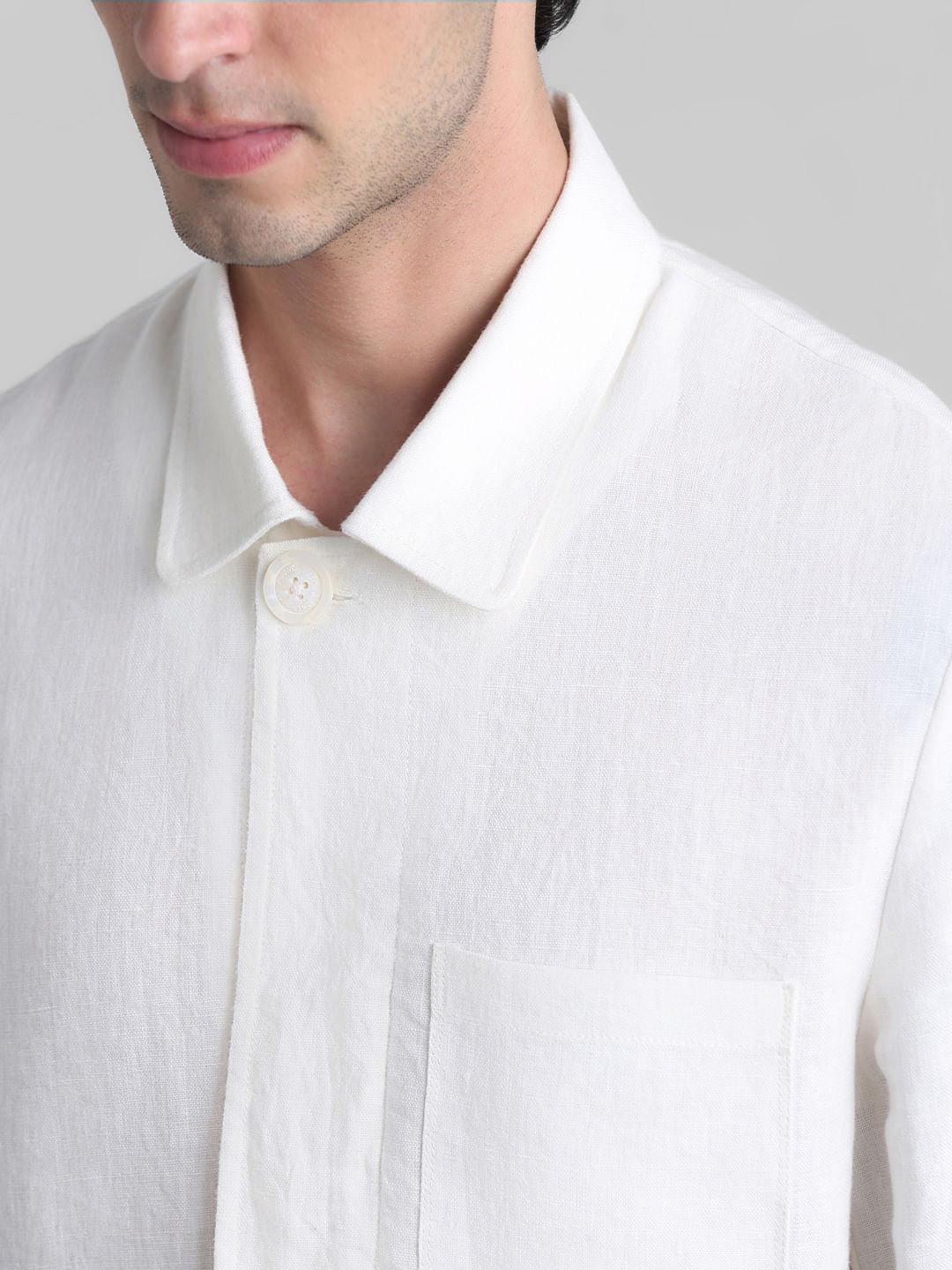 White Linen Oversized Shirt