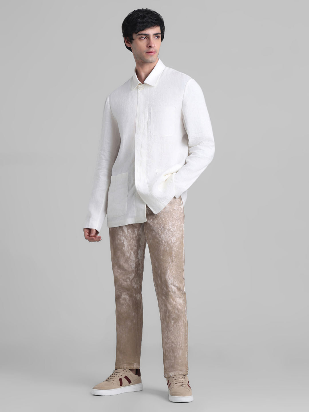 White Linen Oversized Shirt