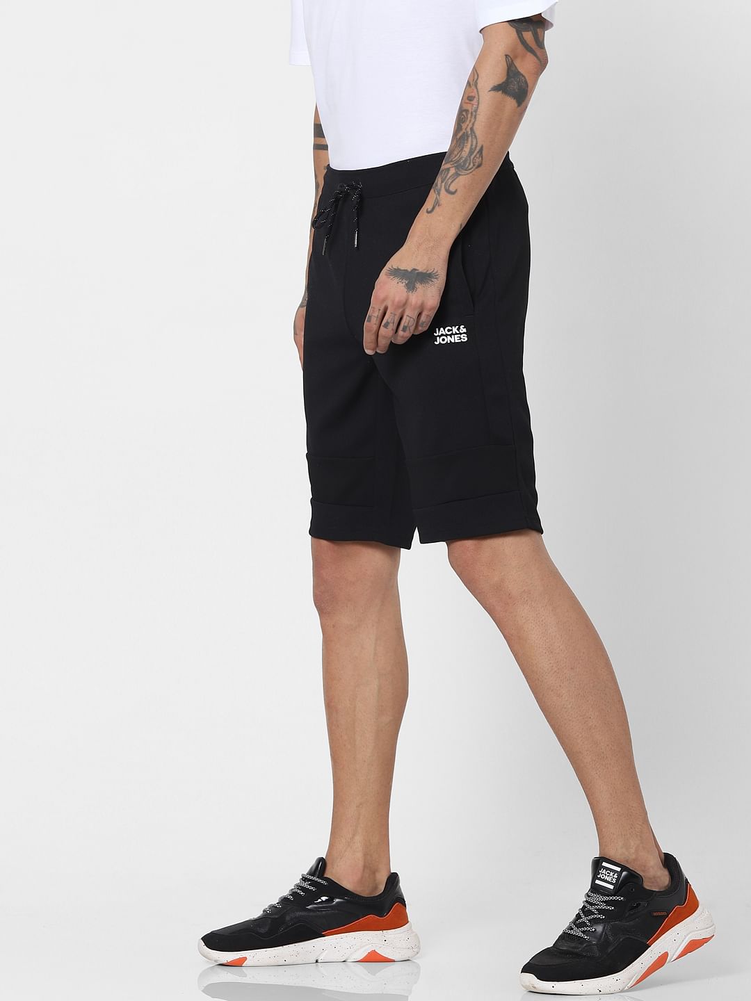 Black Low Rise Sweatshorts