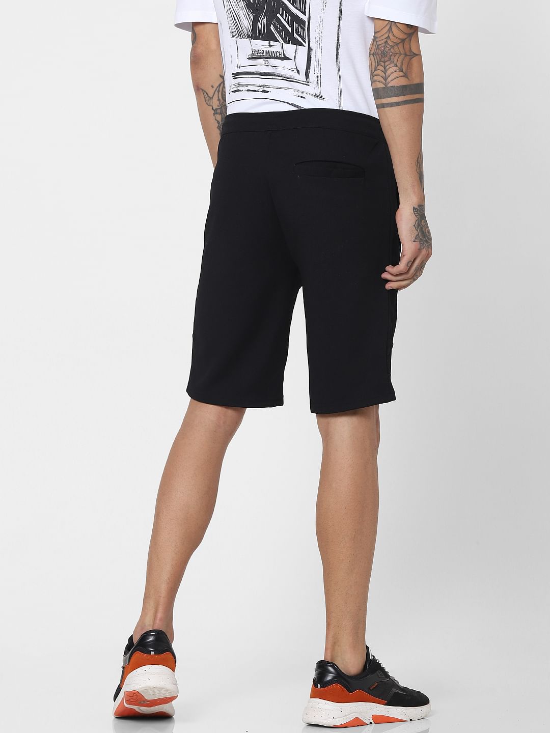 Black Low Rise Sweatshorts