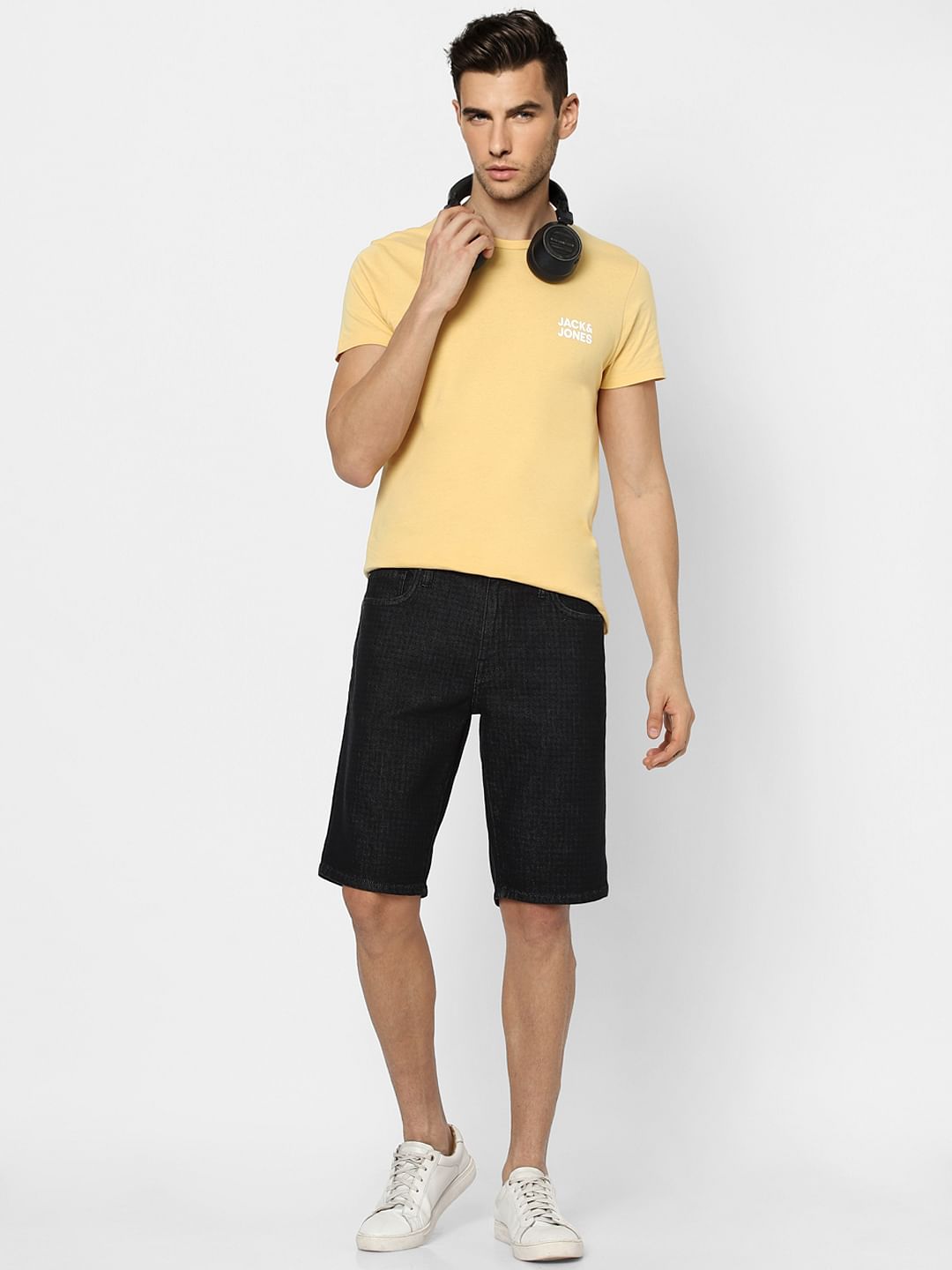 Black Low Rise Shorts - S