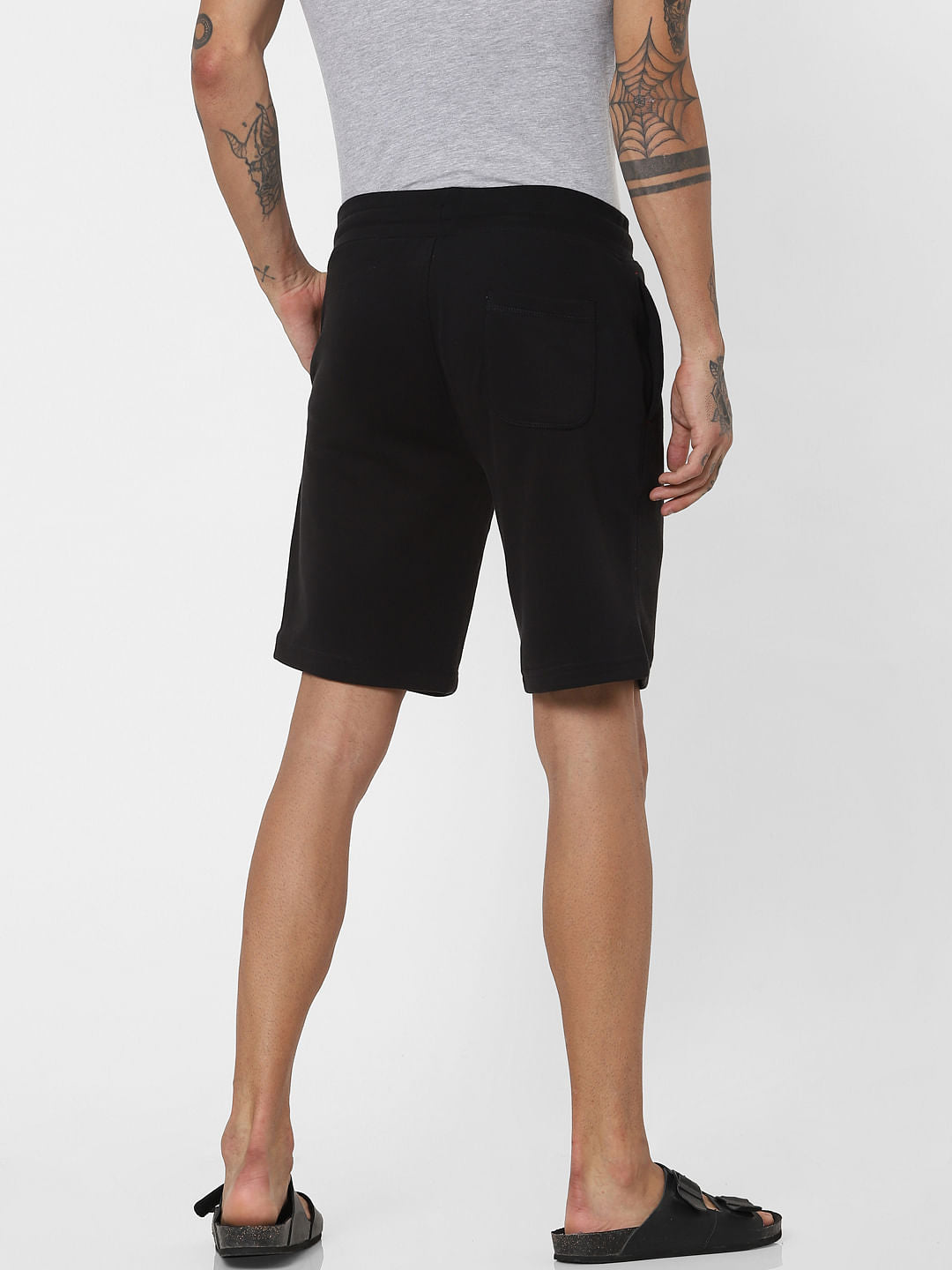 Black Low Rise Sweatshorts