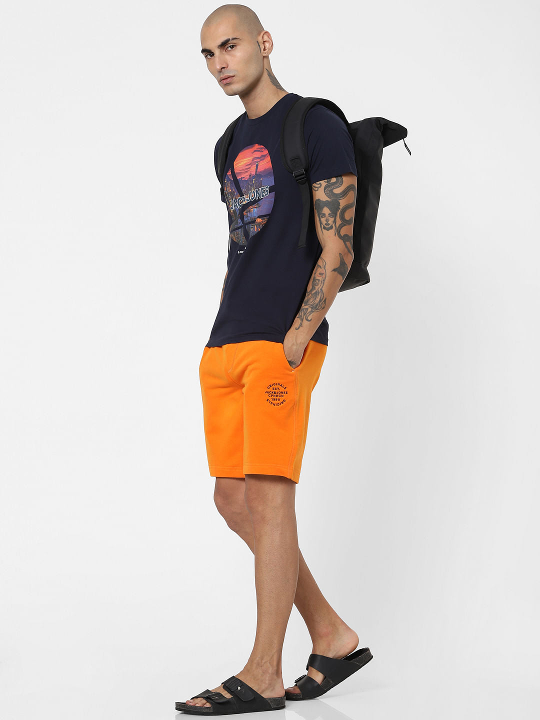 Orange Low Rise Sweatshorts