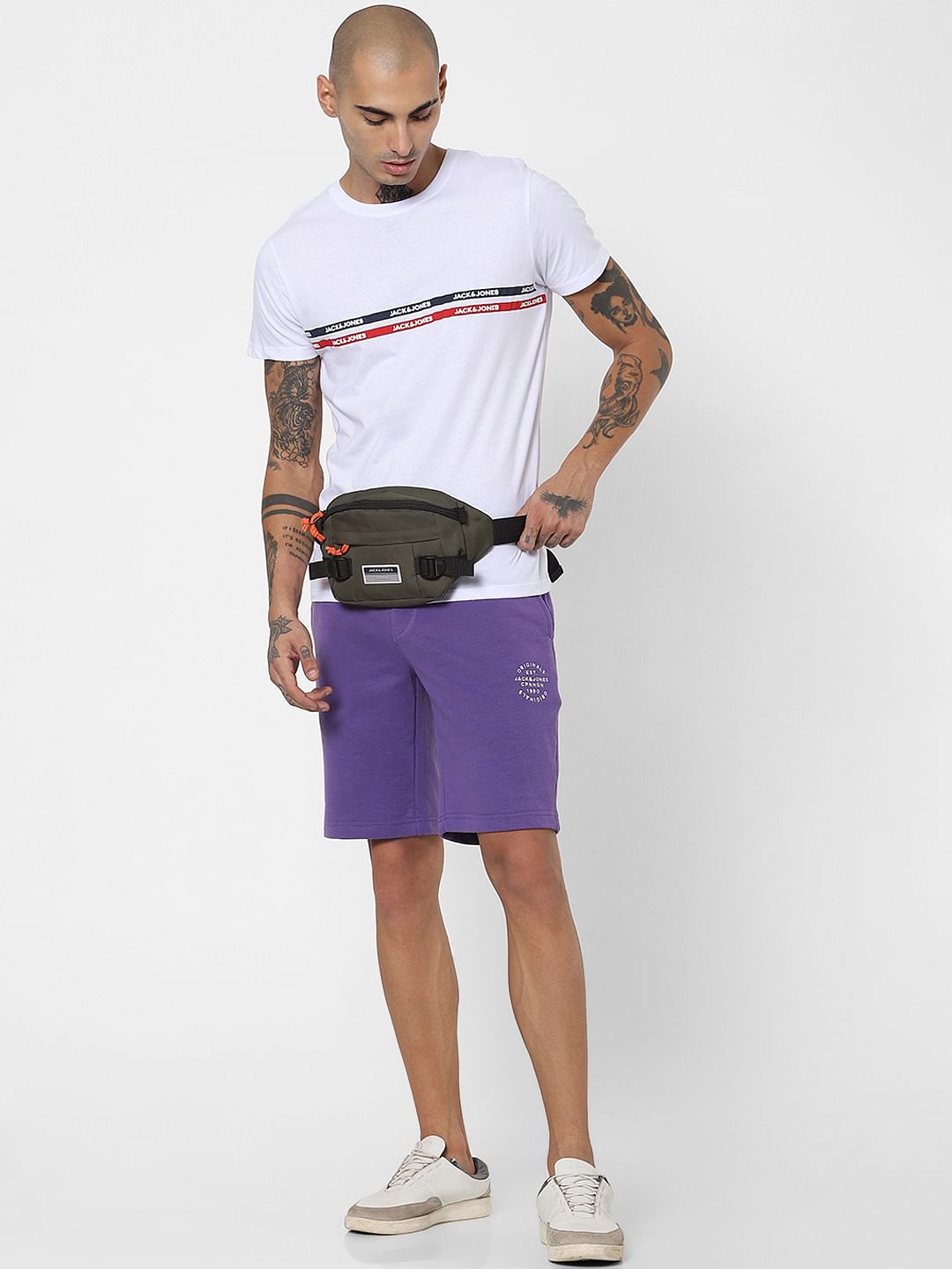 Purple Low Rise Sweatshorts - S