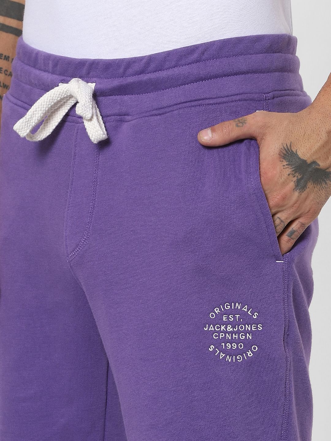 Purple Low Rise Sweatshorts