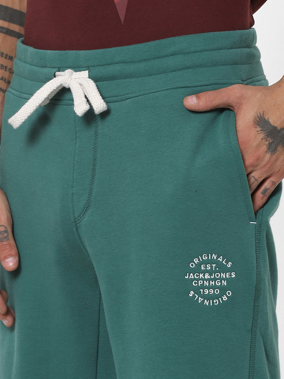 Green Low Rise Sweatshorts