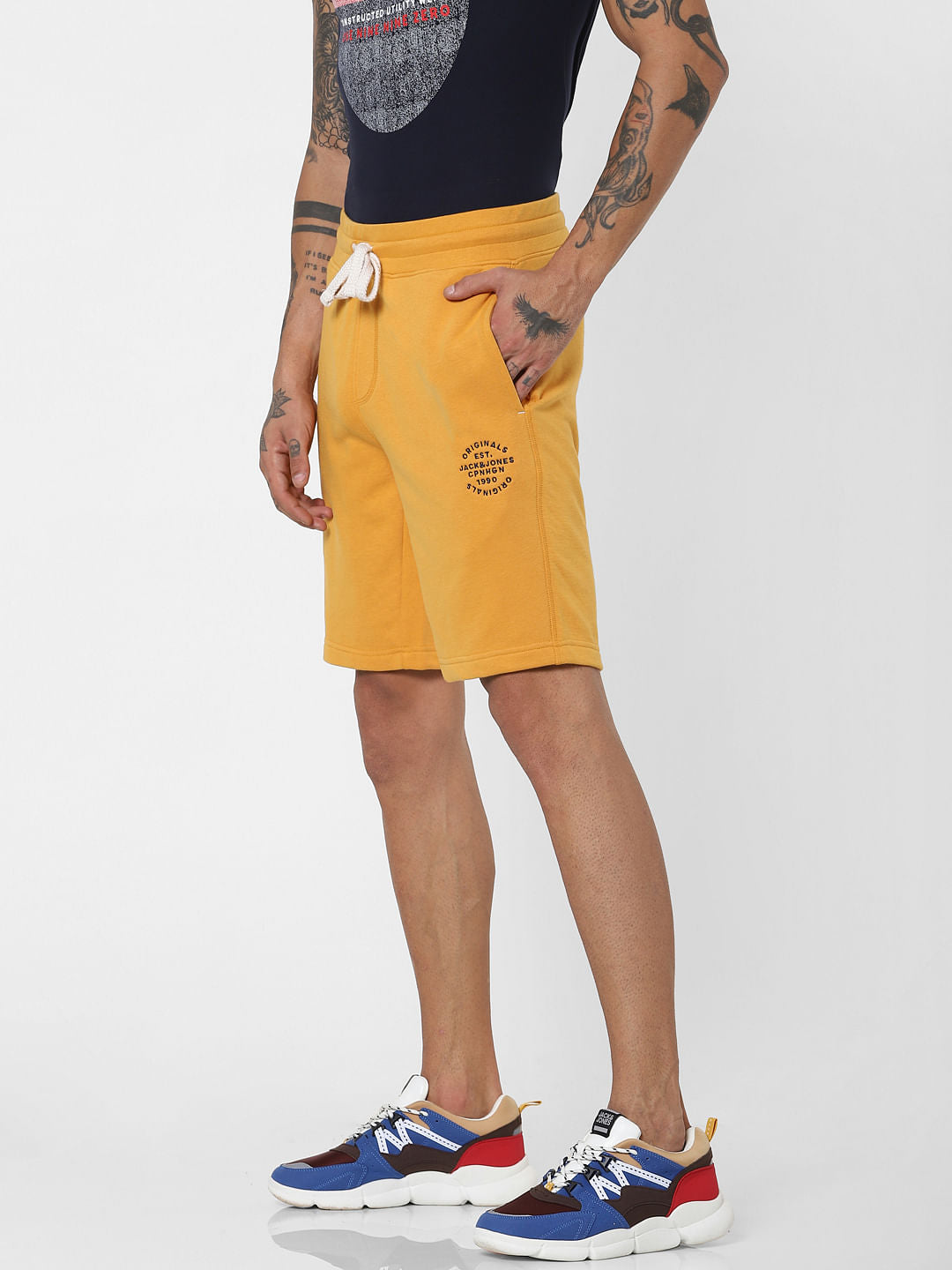 Yellow Low Rise Sweatshorts