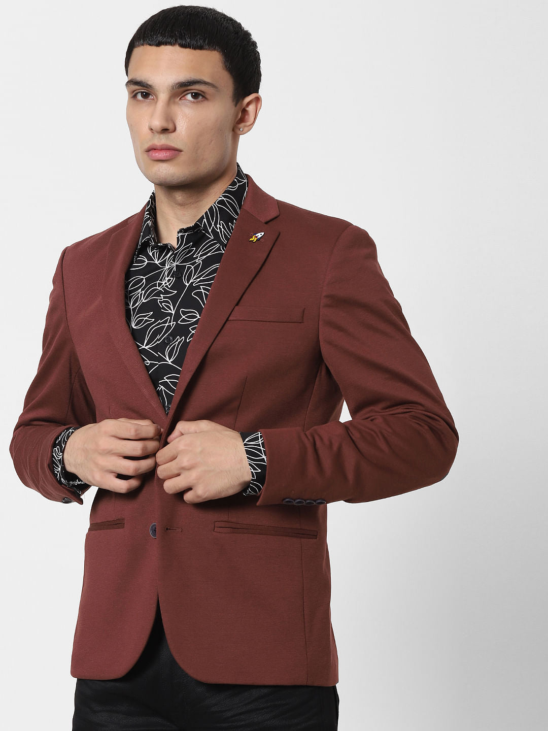 Black All Over Print Full Sleeves Shirt