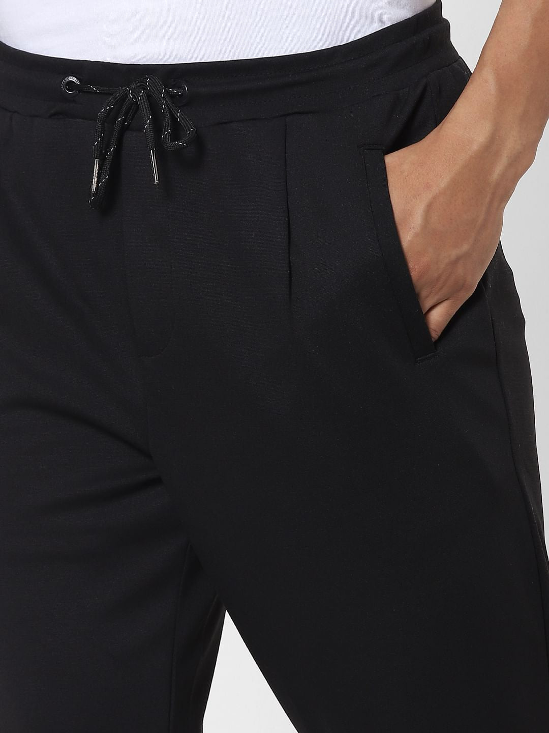 Black Mid Rise Pants