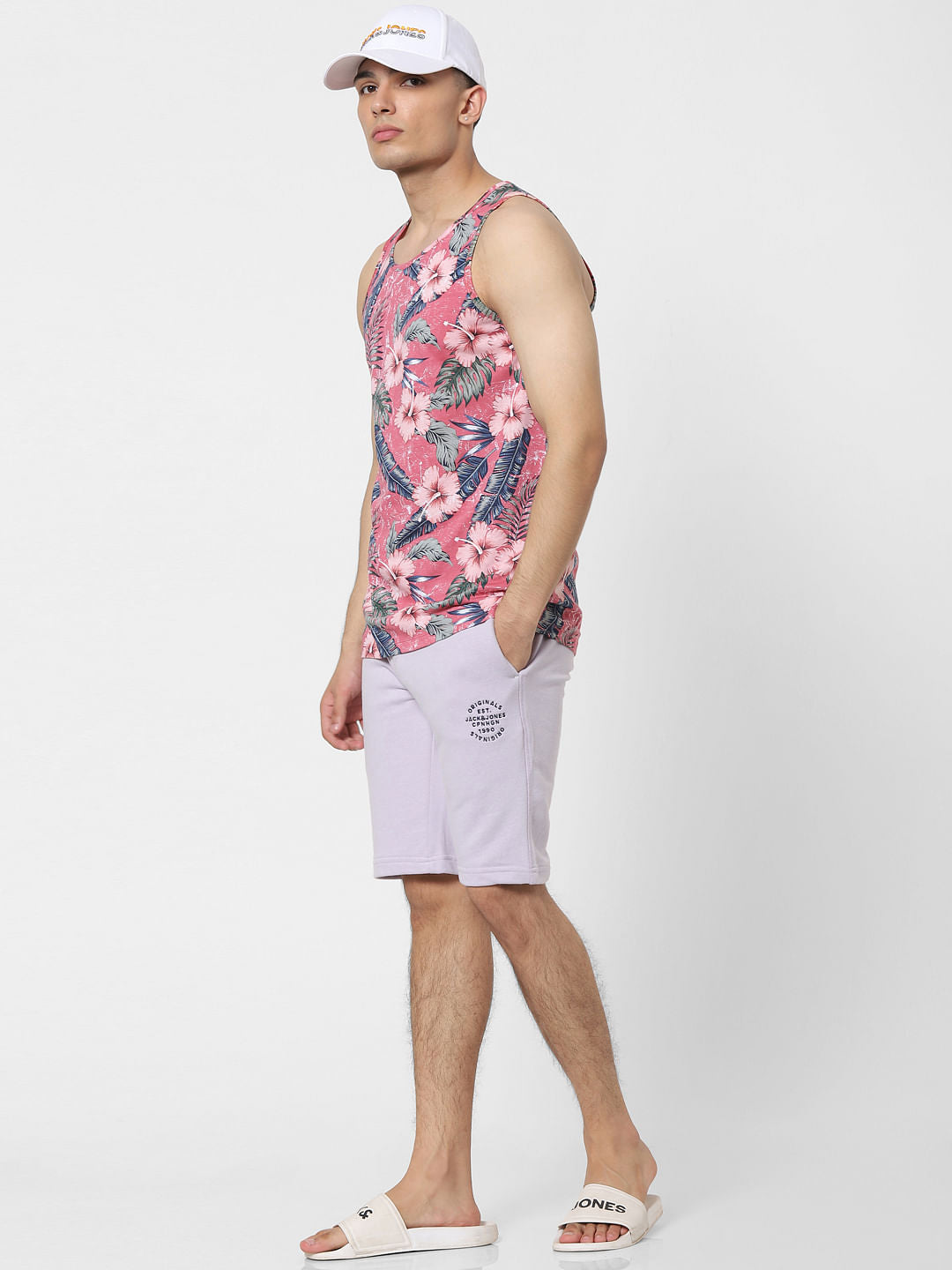 Light Purple Low Rise Logo Print Sweatshorts