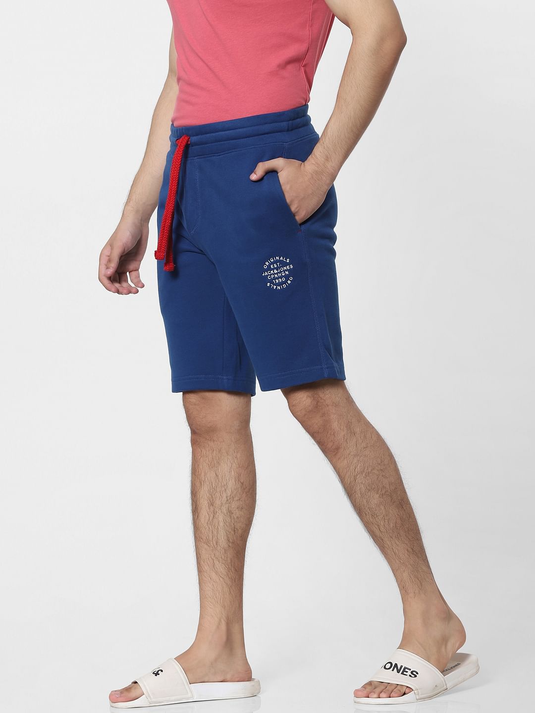 Blue Low Rise Sweatshorts