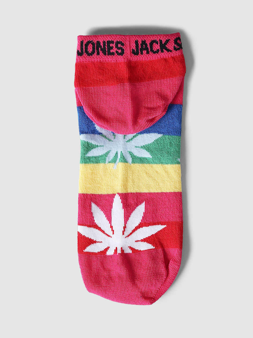 Pink Colourblocked Ankle Length Socks